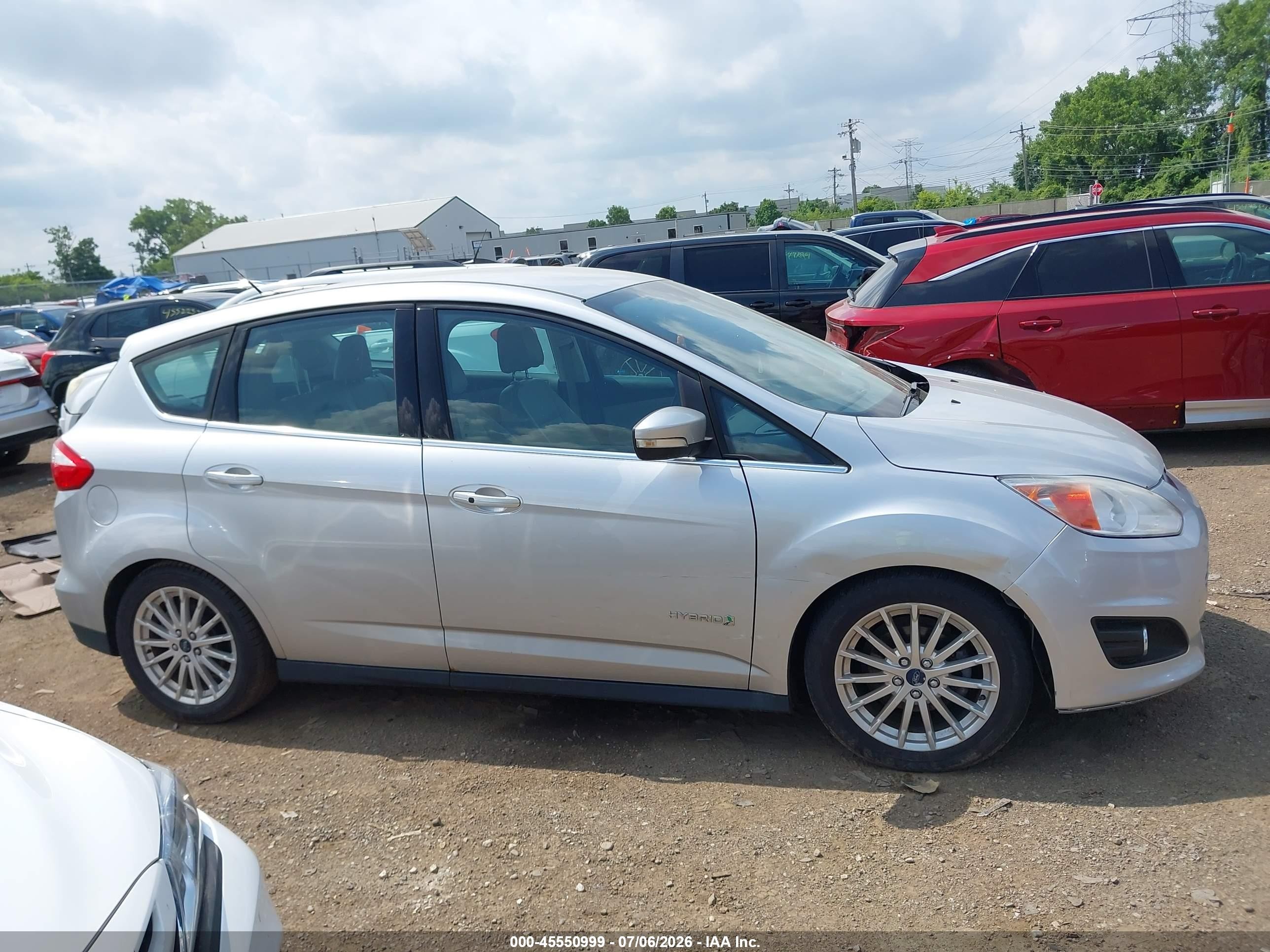2013 Ford C-max Hybrid Sel Серебряный vin: 1FADP5BU2DL535805