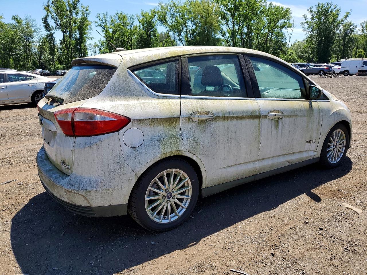 2013 Ford C-max Sel White vin: 1FADP5BU2DL546321