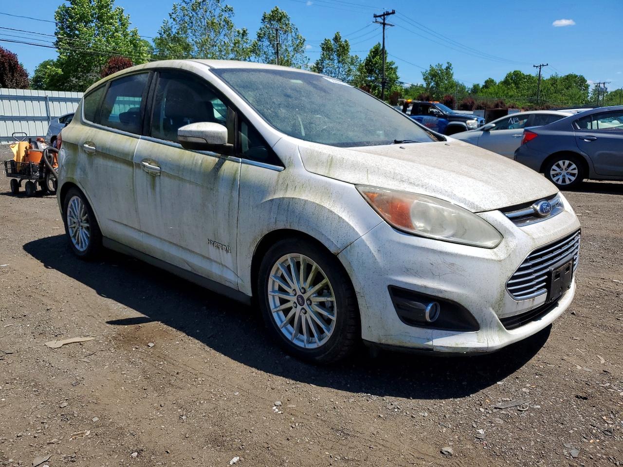 2013 Ford C-max Sel White vin: 1FADP5BU2DL546321