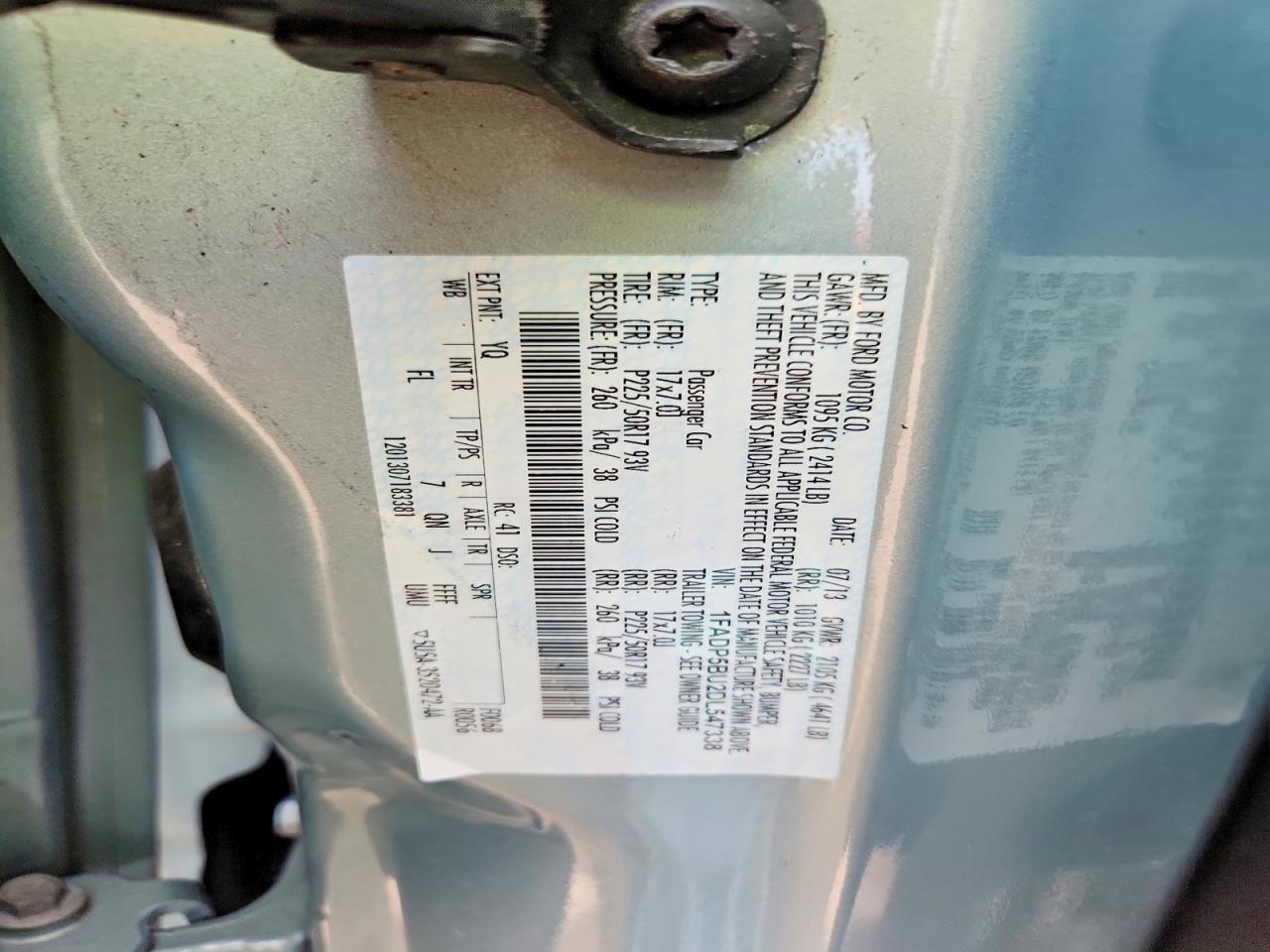 2013 Ford C-max Sel Blue vin: 1FADP5BU2DL547338