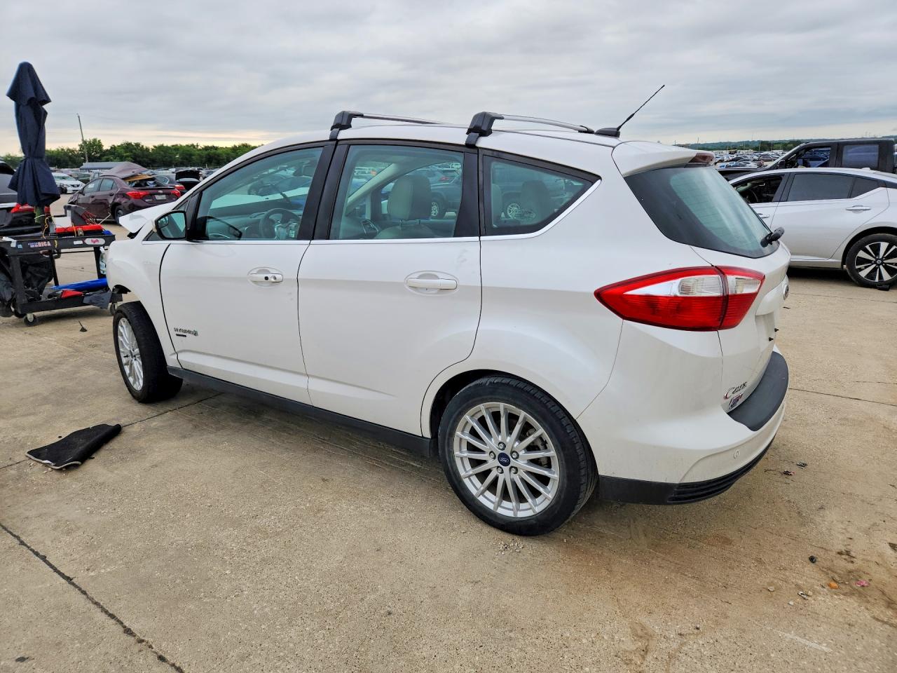 2013 Ford C-max Sel White vin: 1FADP5BU2DL547789