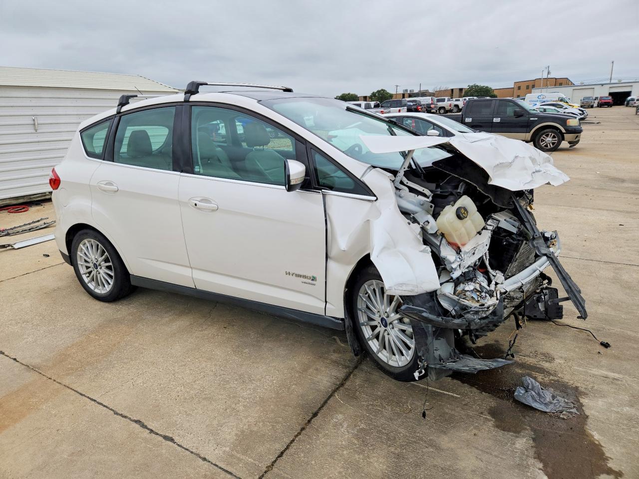 2013 Ford C-max Sel White vin: 1FADP5BU2DL547789