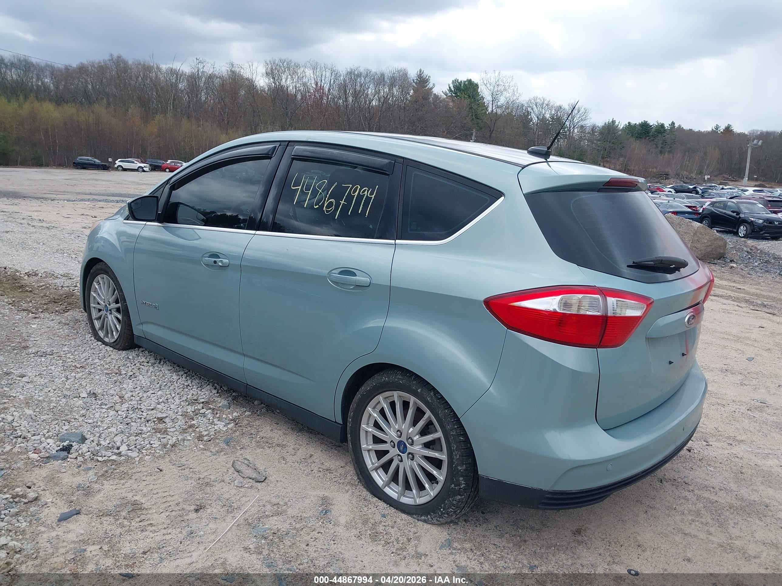 2013 Ford C-max Hybrid Sel Light Blue vin: 1FADP5BU2DL552121