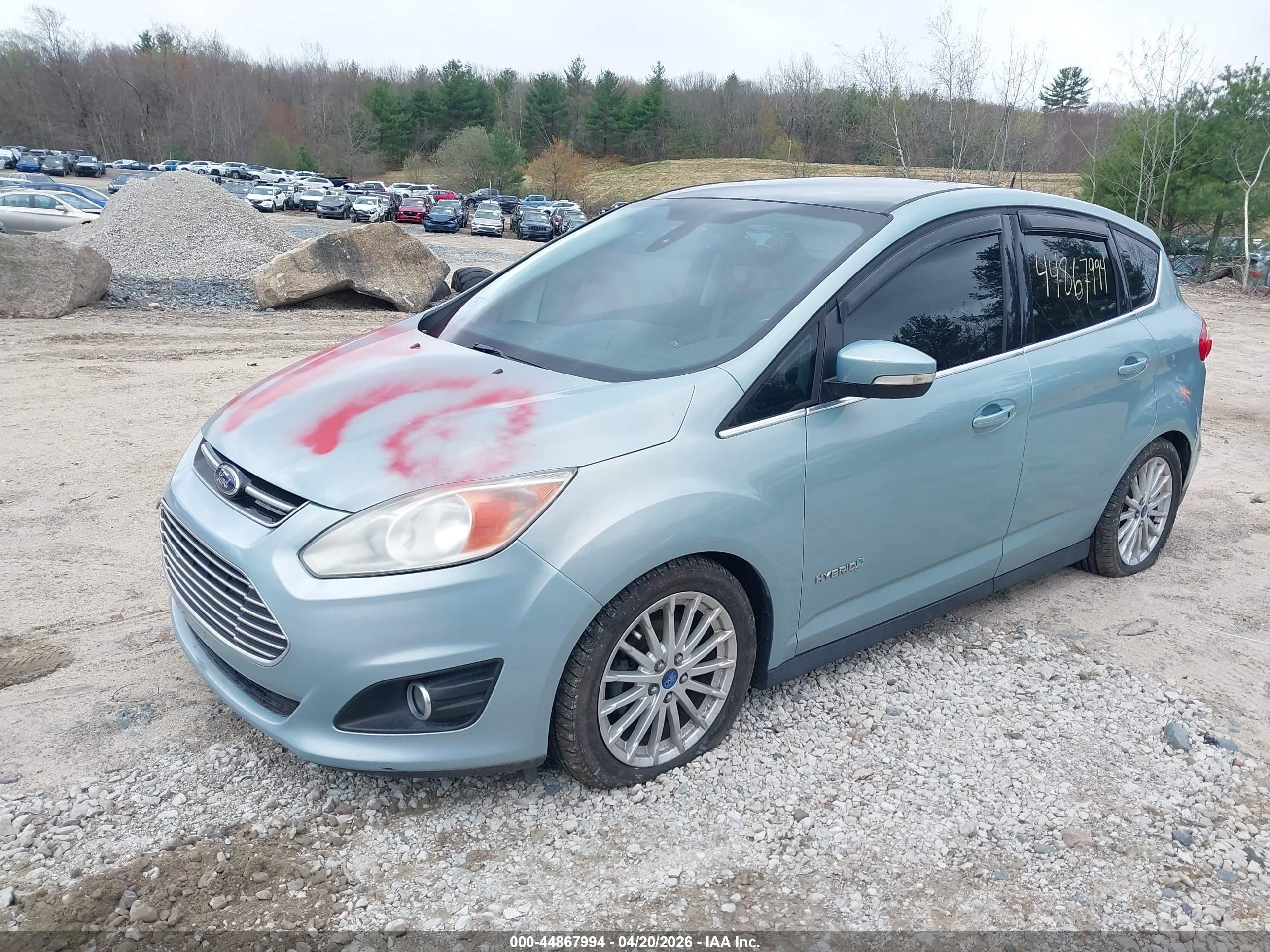 2013 Ford C-max Hybrid Sel Light Blue vin: 1FADP5BU2DL552121