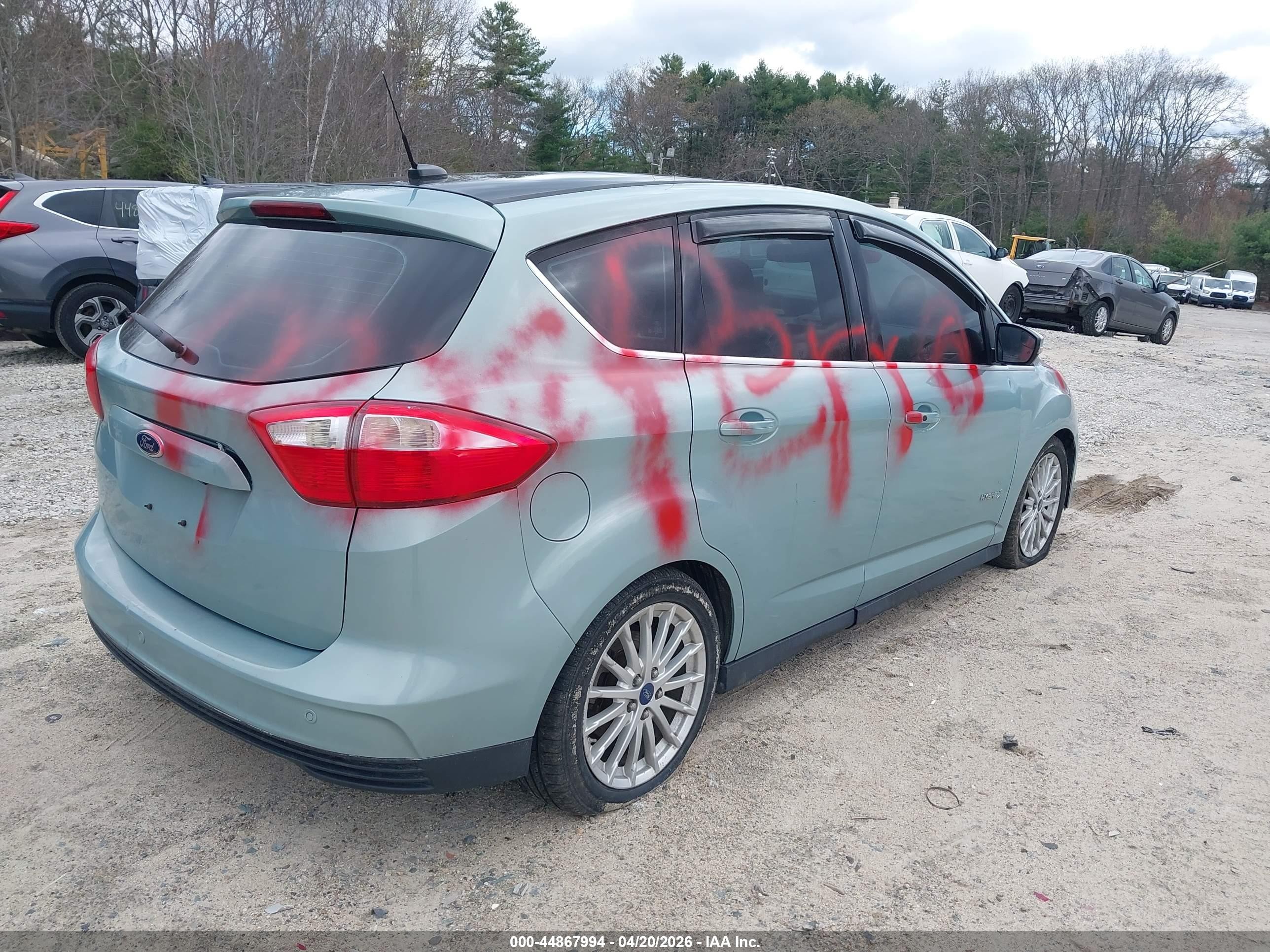 2013 Ford C-max Hybrid Sel Light Blue vin: 1FADP5BU2DL552121
