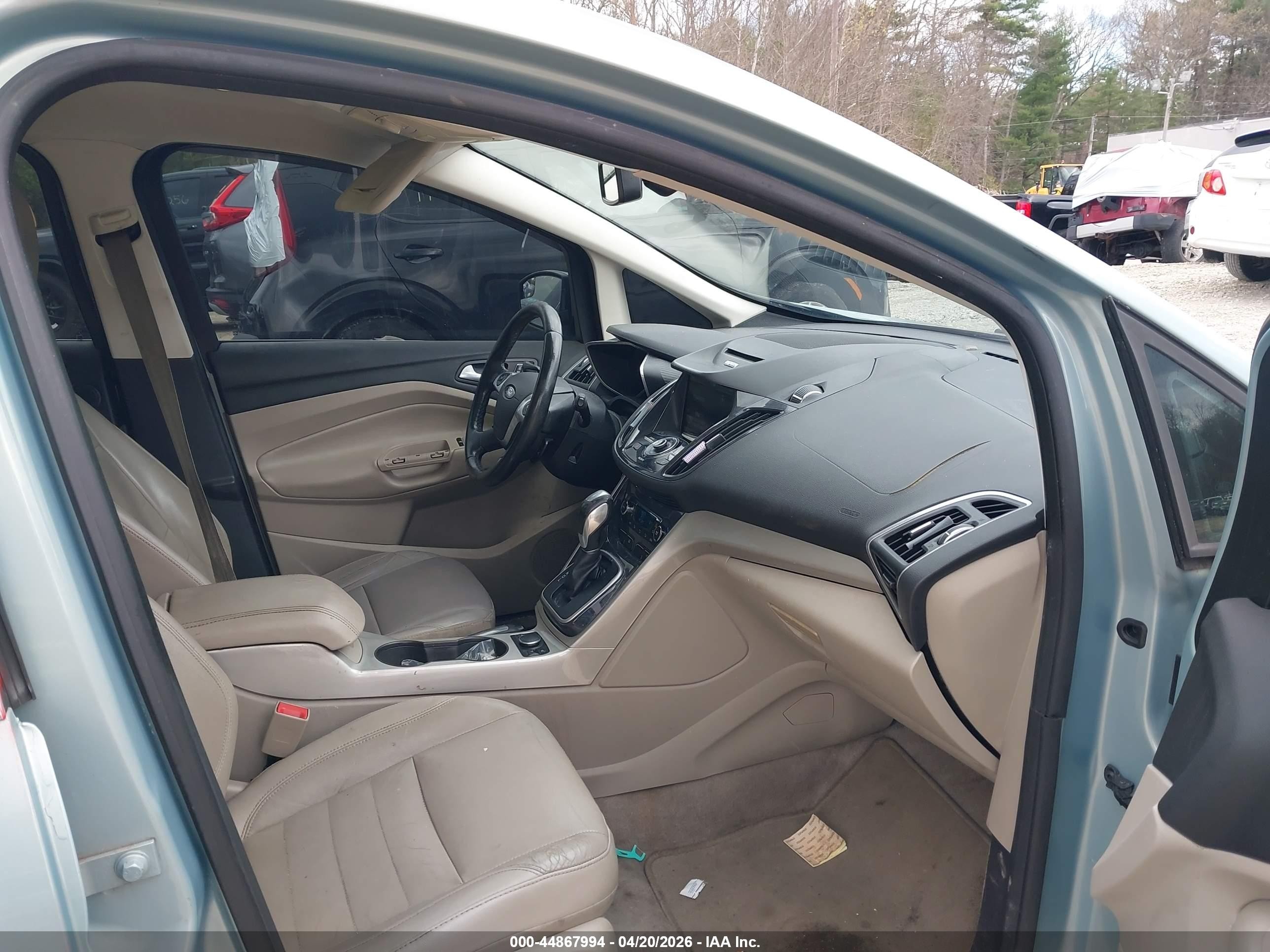 2013 Ford C-max Hybrid Sel Light Blue vin: 1FADP5BU2DL552121