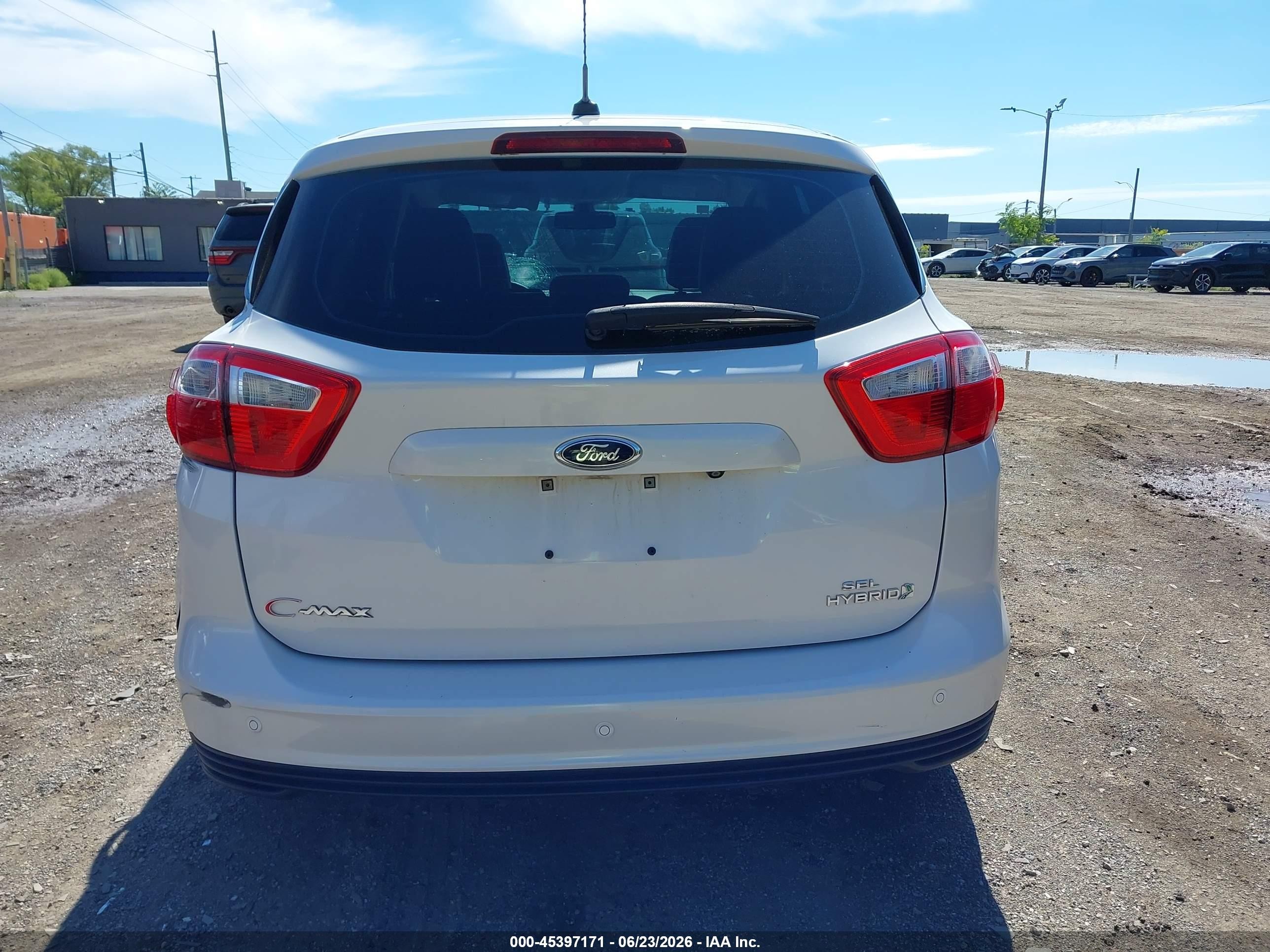 2014 Ford C-max Hybrid Sel White vin: 1FADP5BU2EL504717