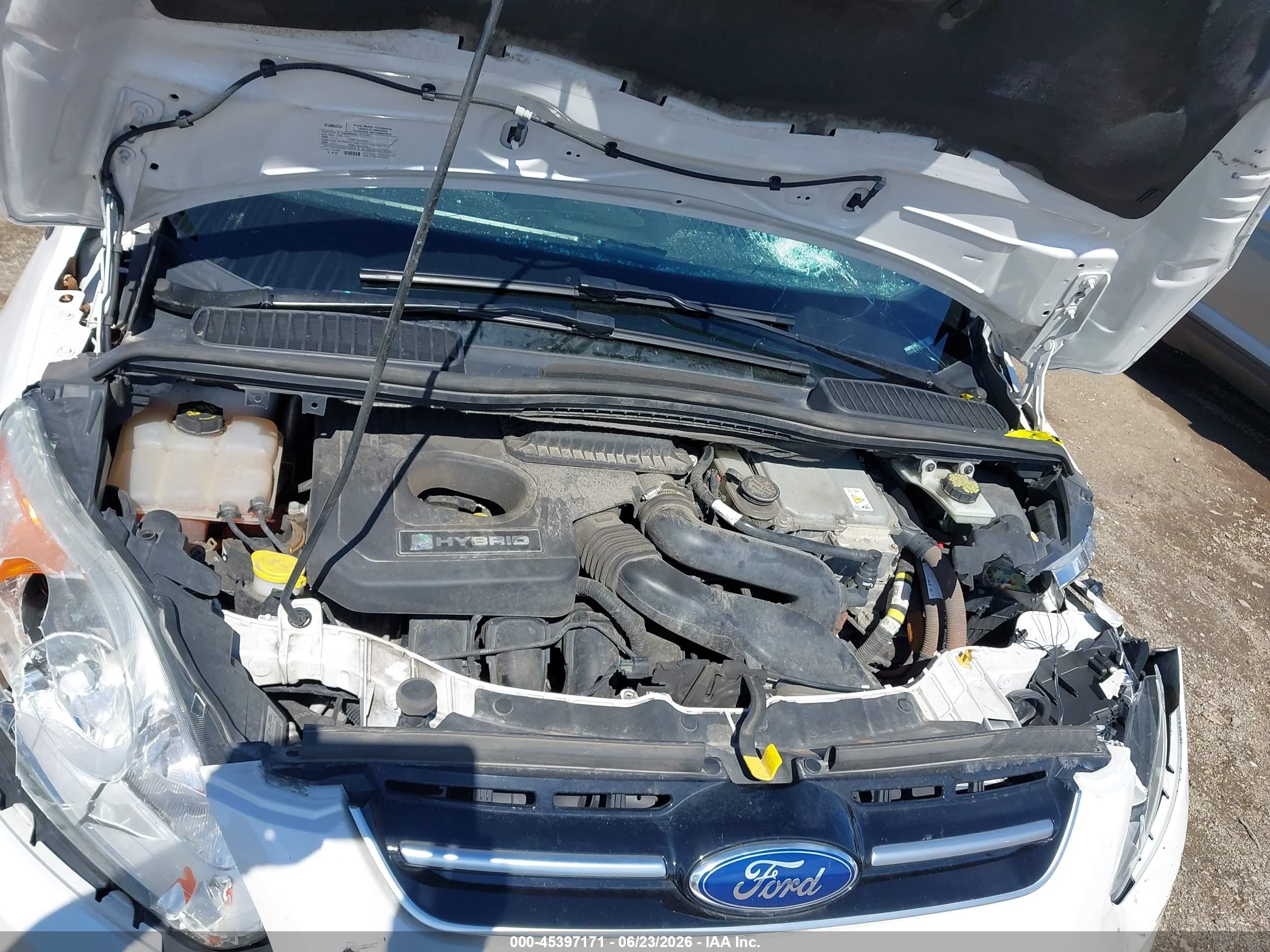 2014 Ford C-max Hybrid Sel White vin: 1FADP5BU2EL504717