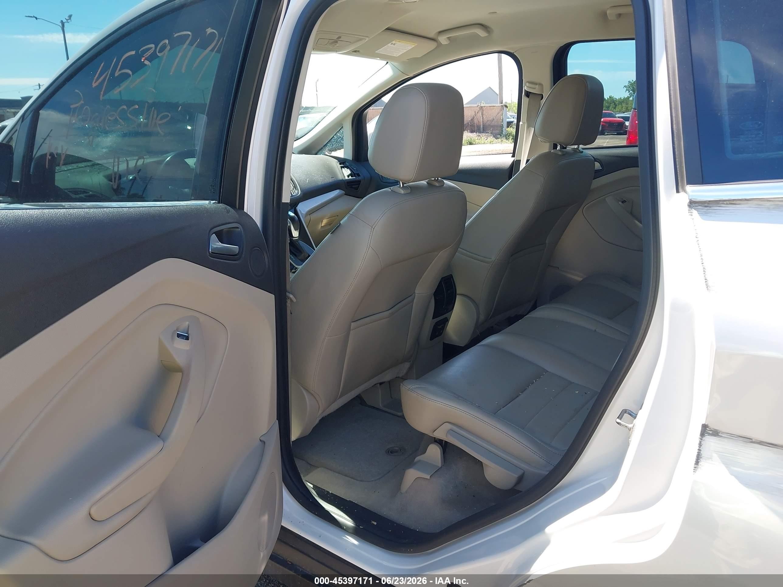 2014 Ford C-max Hybrid Sel White vin: 1FADP5BU2EL504717