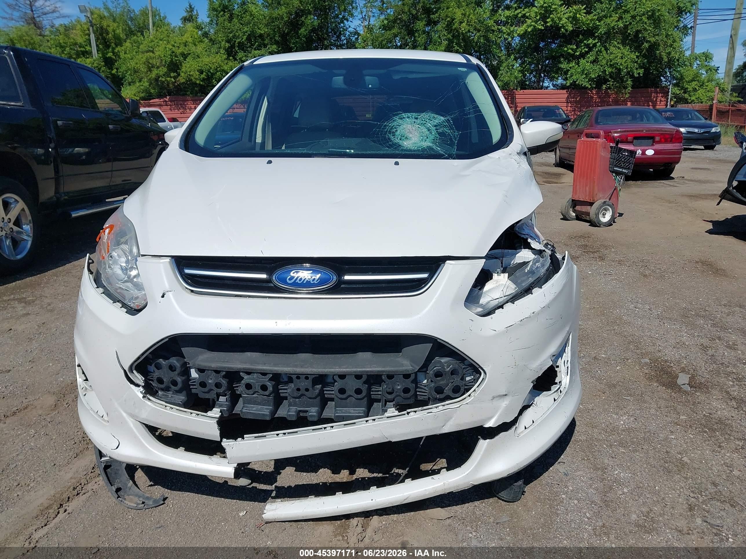 2014 Ford C-max Hybrid Sel White vin: 1FADP5BU2EL504717