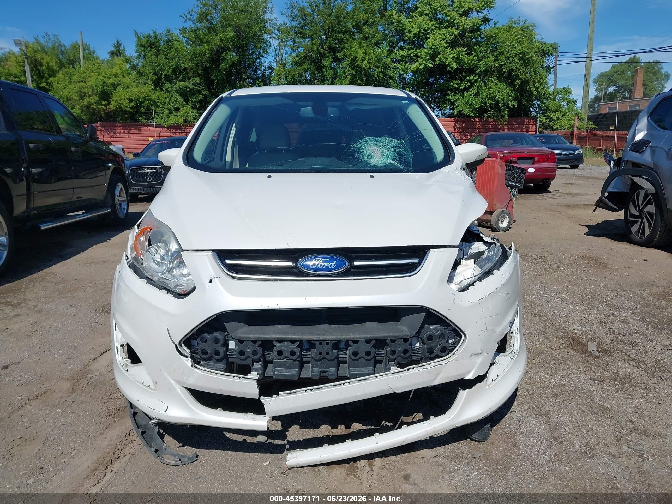 2014 Ford C-max Hybrid Sel White vin: 1FADP5BU2EL504717