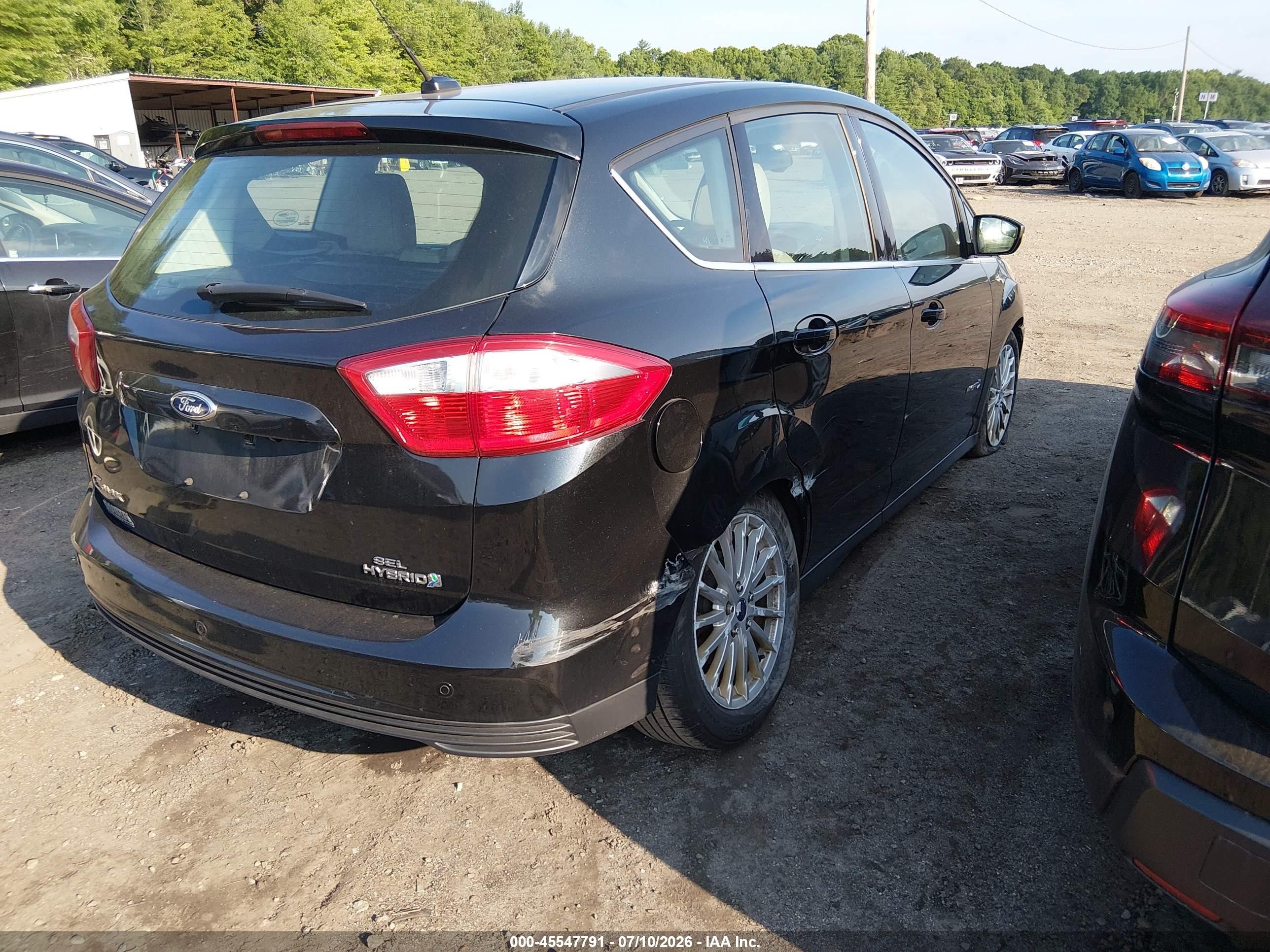 2014 Ford C-max Hybrid Sel Black vin: 1FADP5BU2EL505317