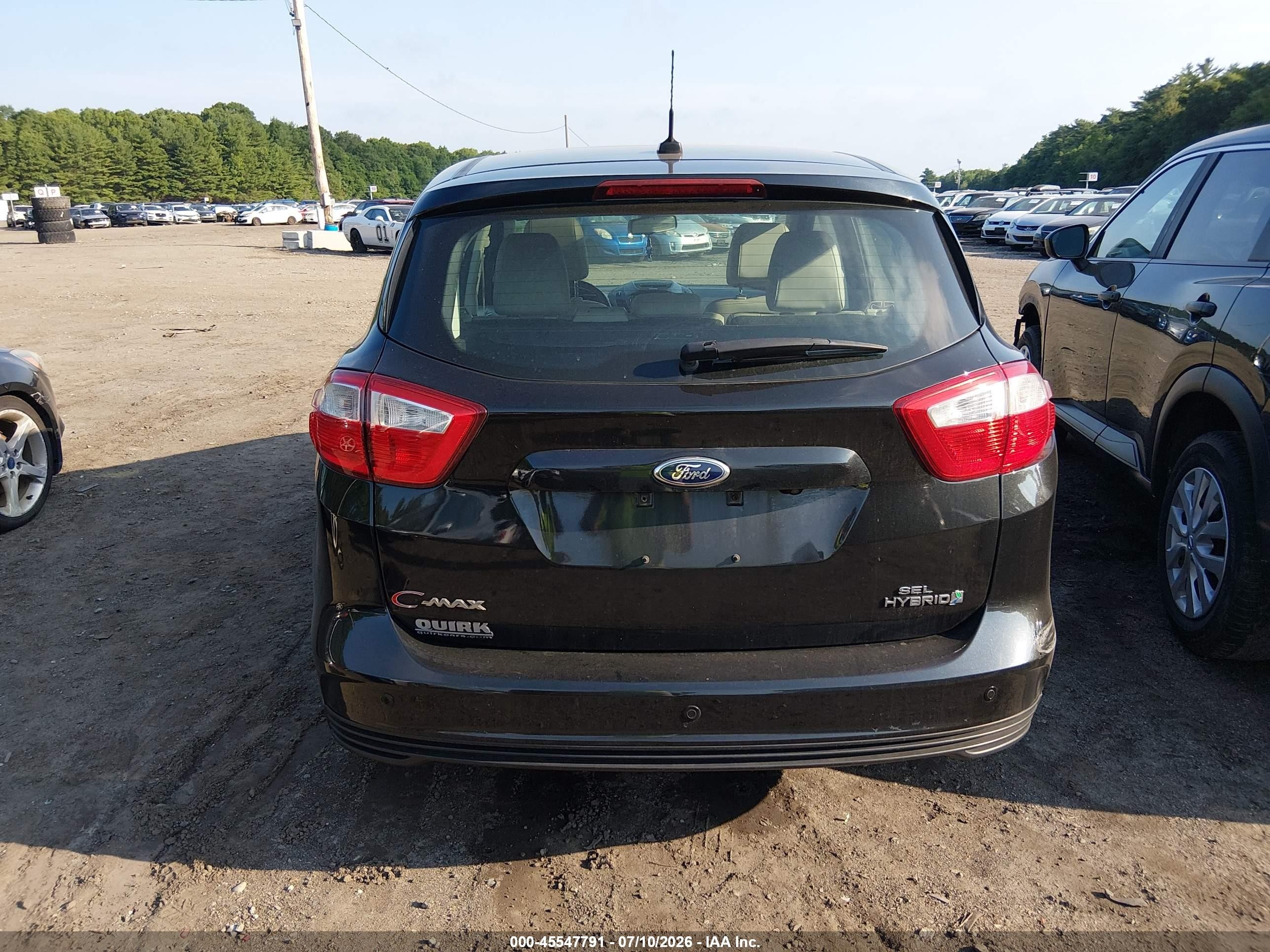 2014 Ford C-max Hybrid Sel Black vin: 1FADP5BU2EL505317
