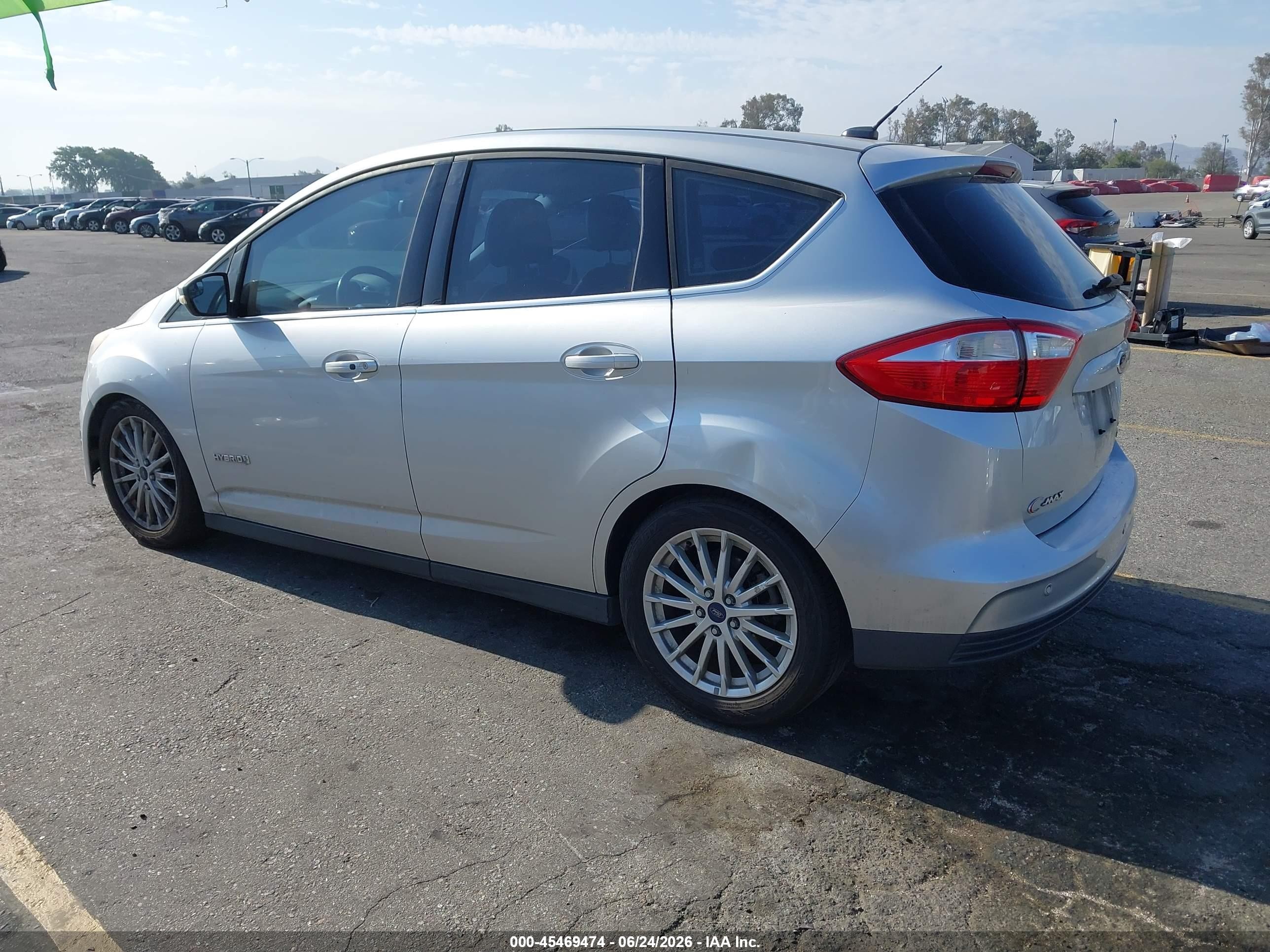 2014 Ford C-max Hybrid Sel Silver vin: 1FADP5BU2EL513692