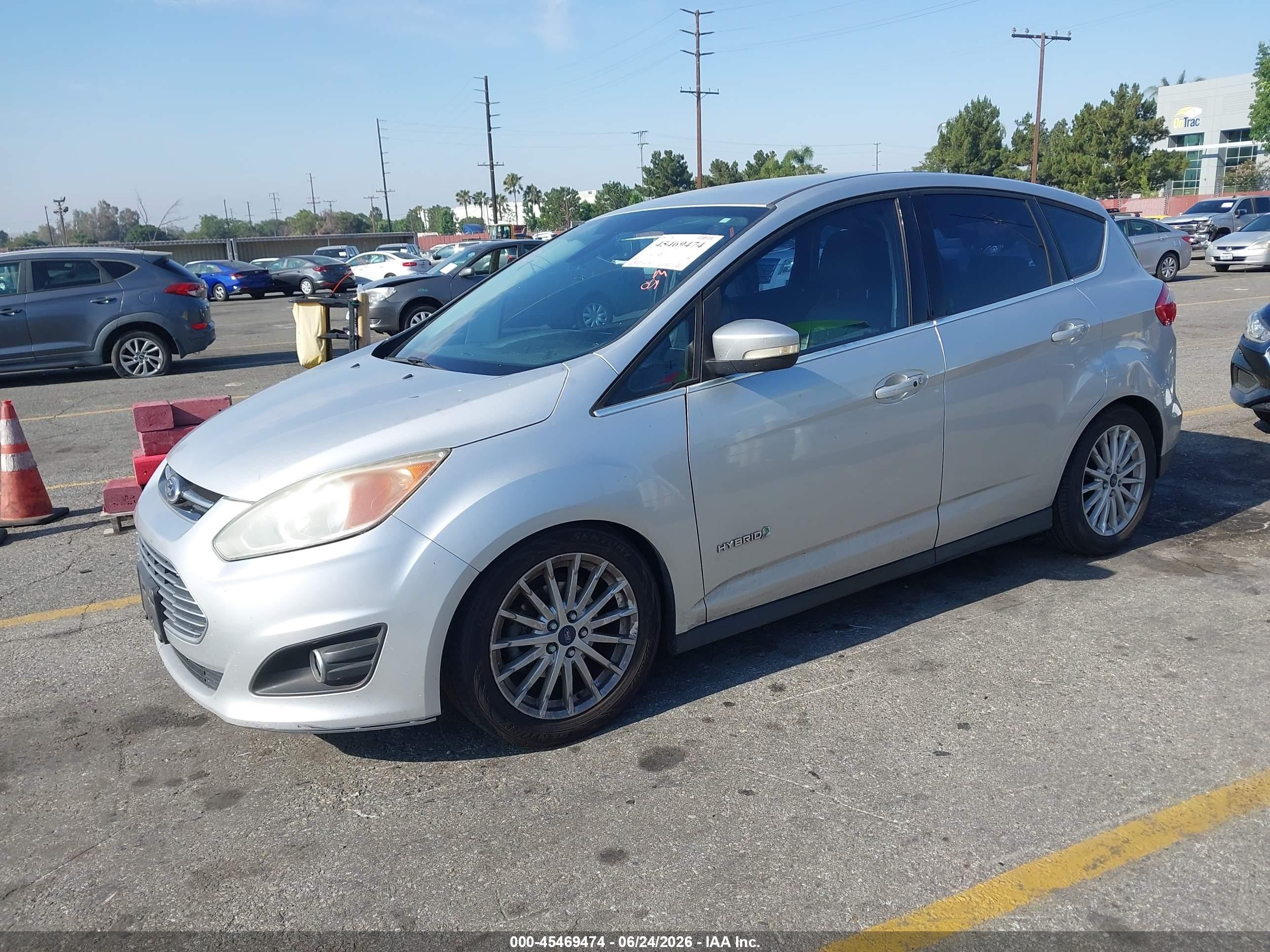 2014 Ford C-max Hybrid Sel Silver vin: 1FADP5BU2EL513692