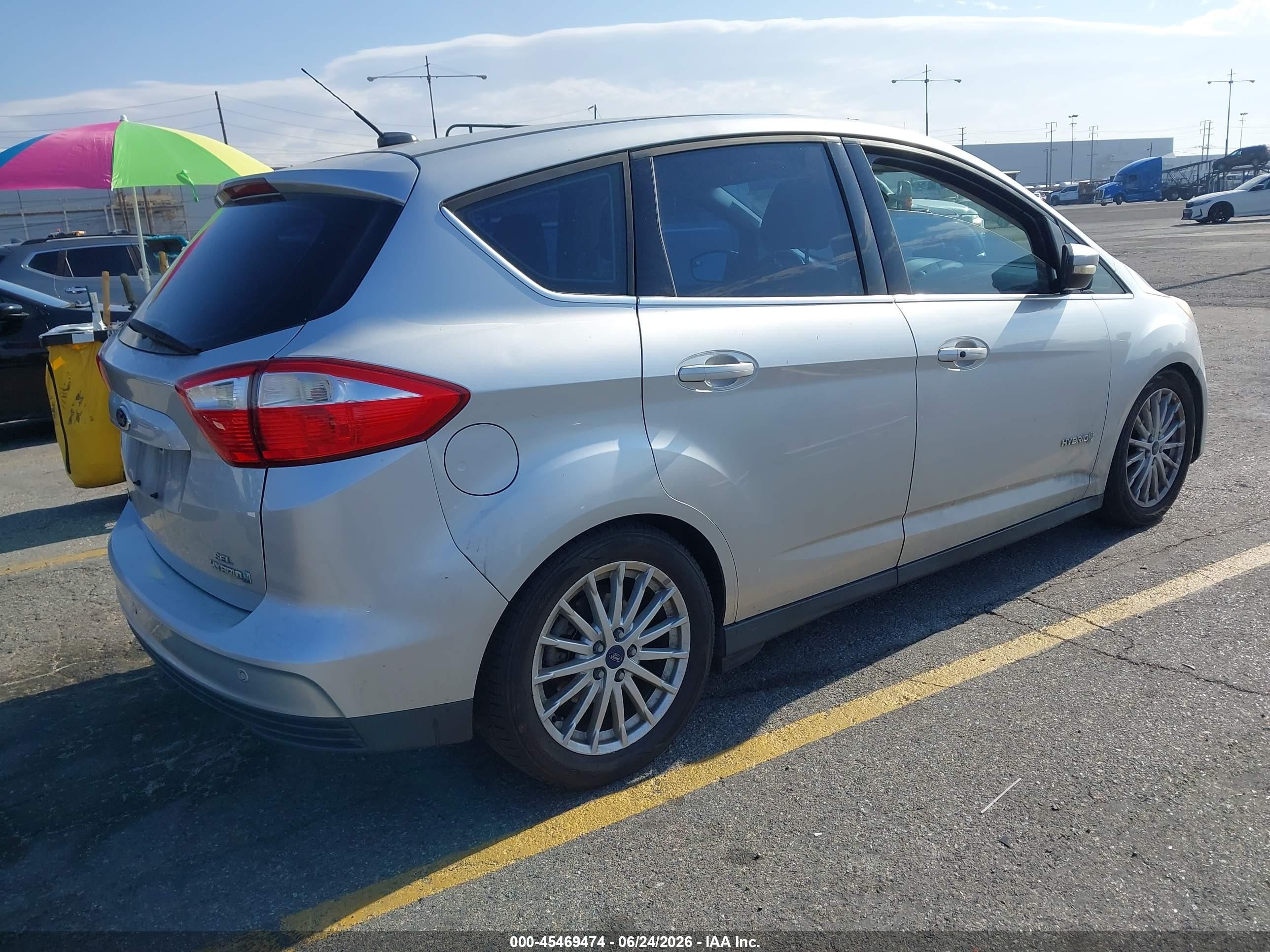 2014 Ford C-max Hybrid Sel Silver vin: 1FADP5BU2EL513692