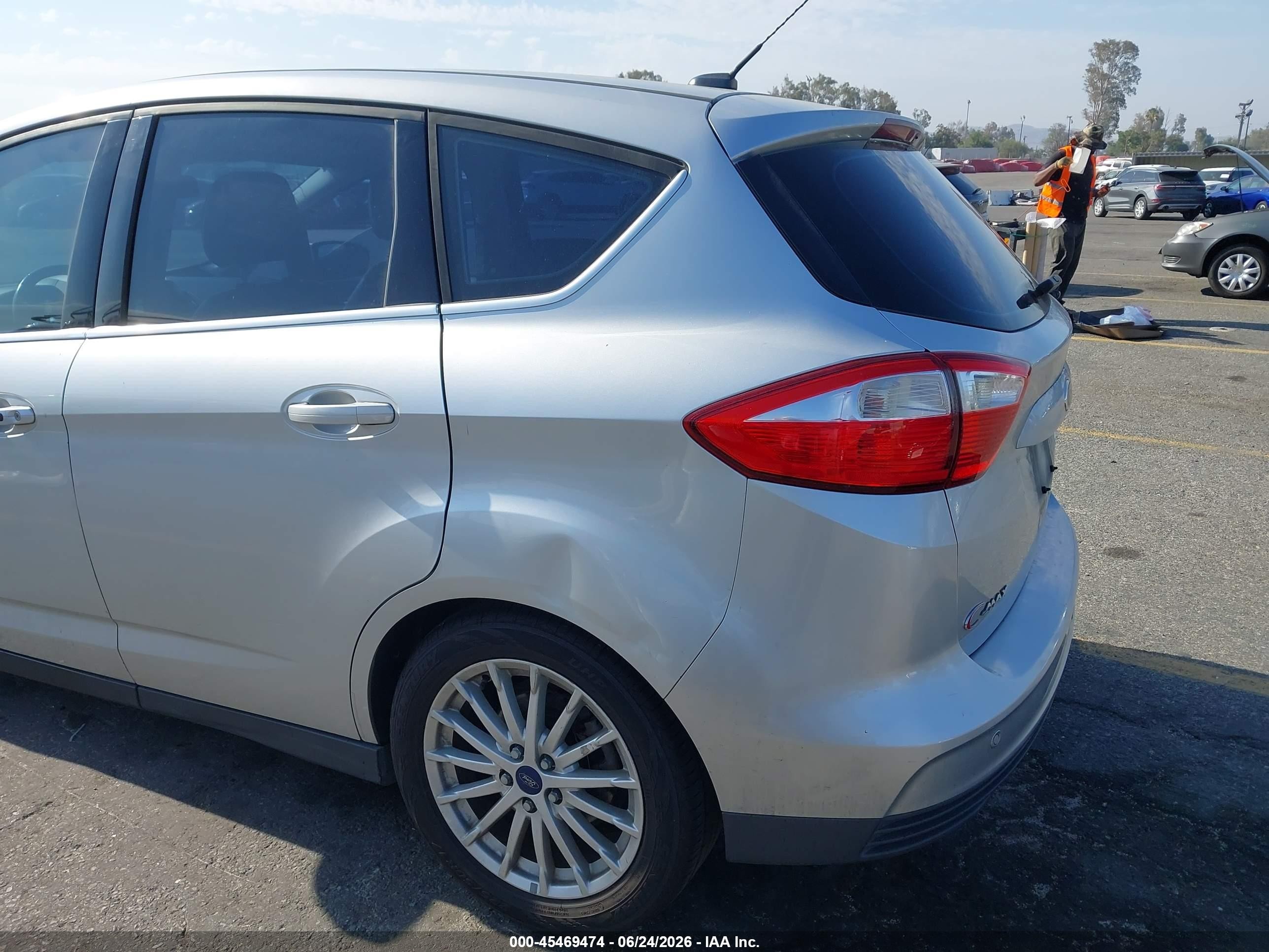 2014 Ford C-max Hybrid Sel Silver vin: 1FADP5BU2EL513692