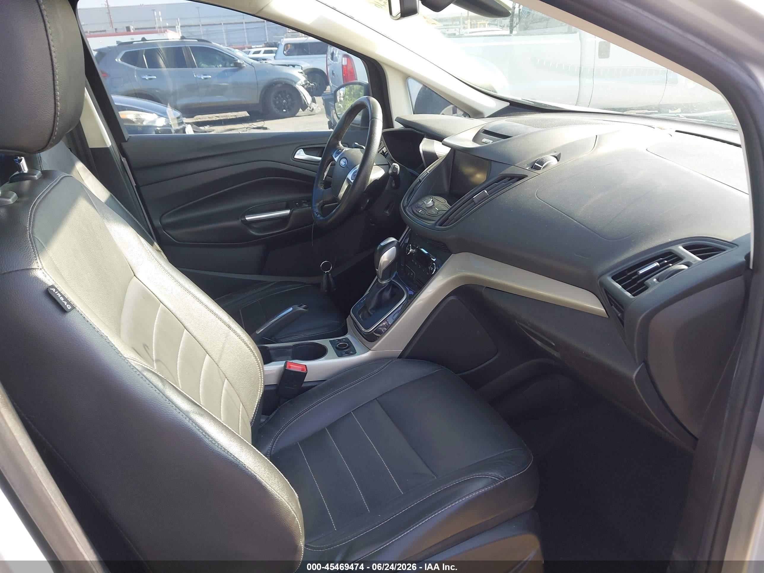 2014 Ford C-max Hybrid Sel Silver vin: 1FADP5BU2EL513692