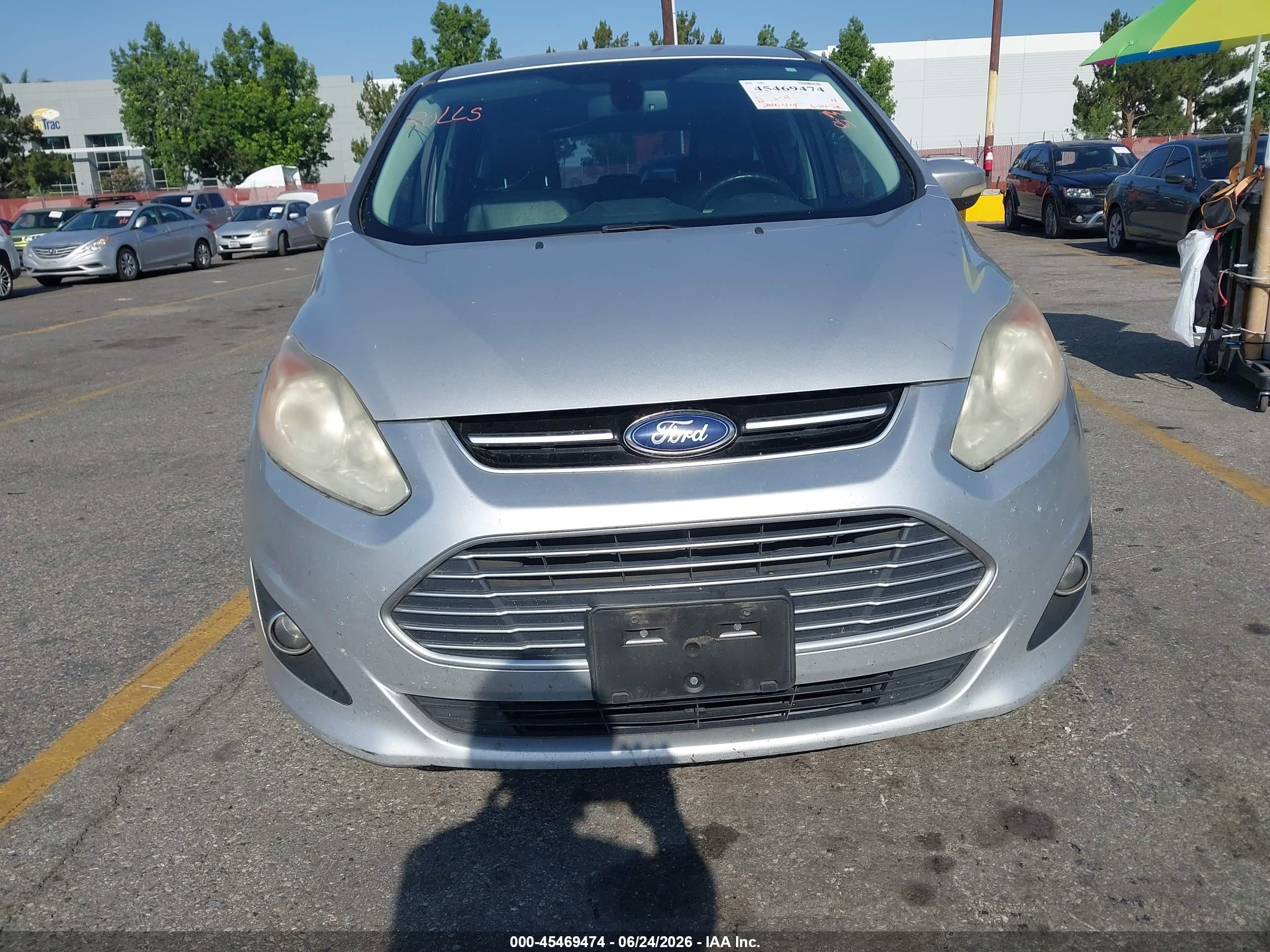 2014 Ford C-max Hybrid Sel Silver vin: 1FADP5BU2EL513692