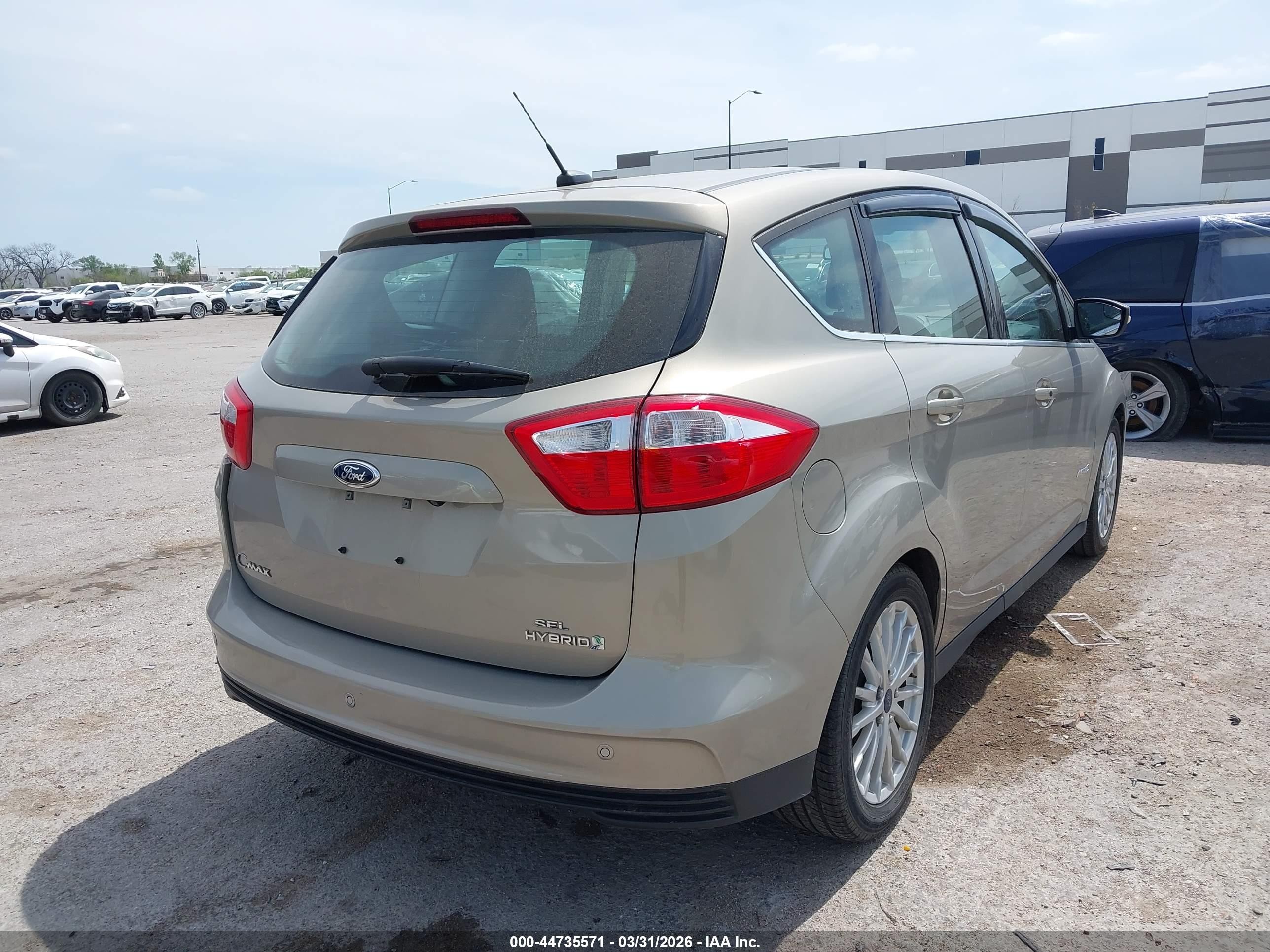 2015 Ford C-max Hybrid Sel Beige vin: 1FADP5BU2FL106019