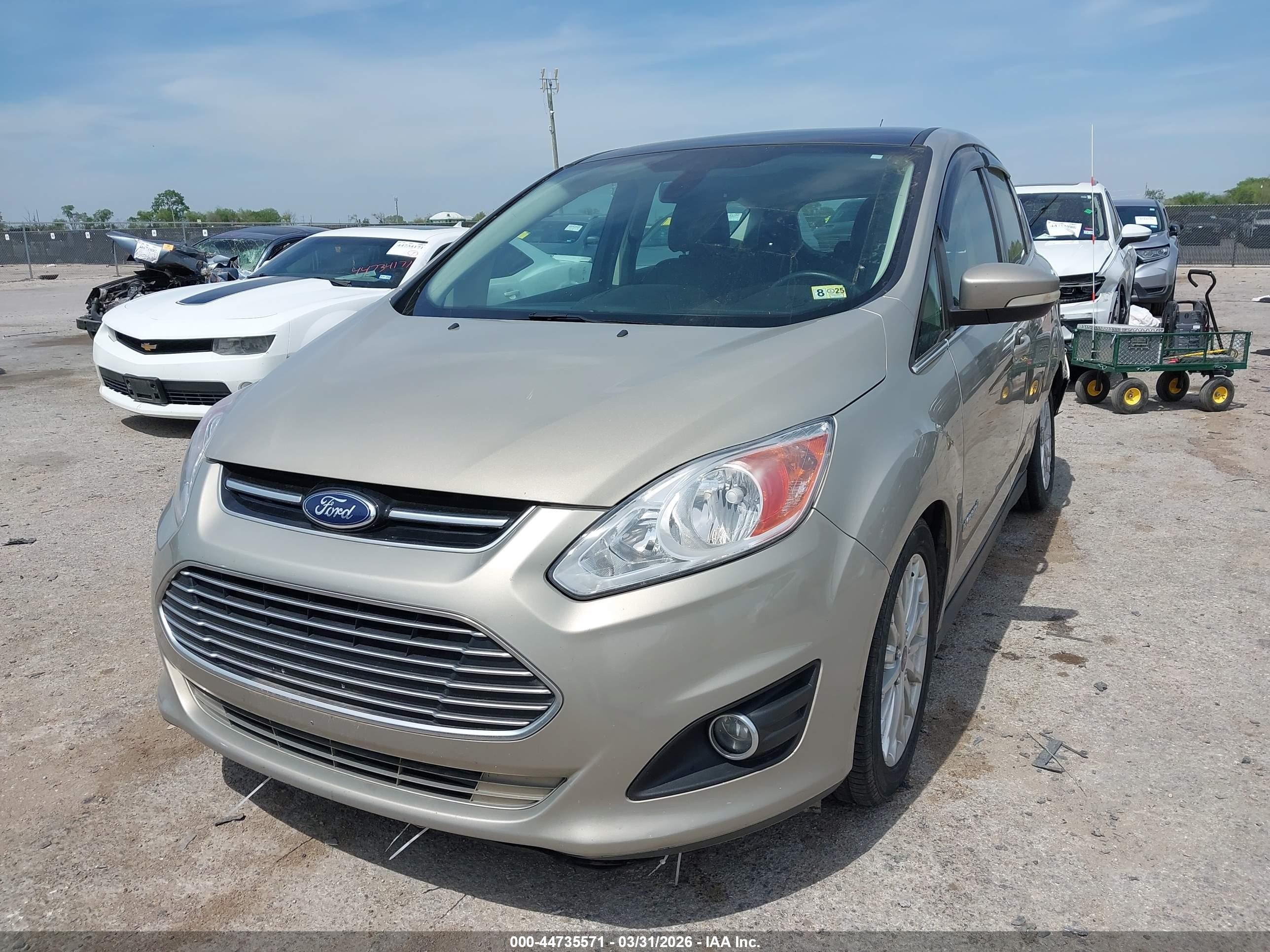 2015 Ford C-max Hybrid Sel Beige vin: 1FADP5BU2FL106019