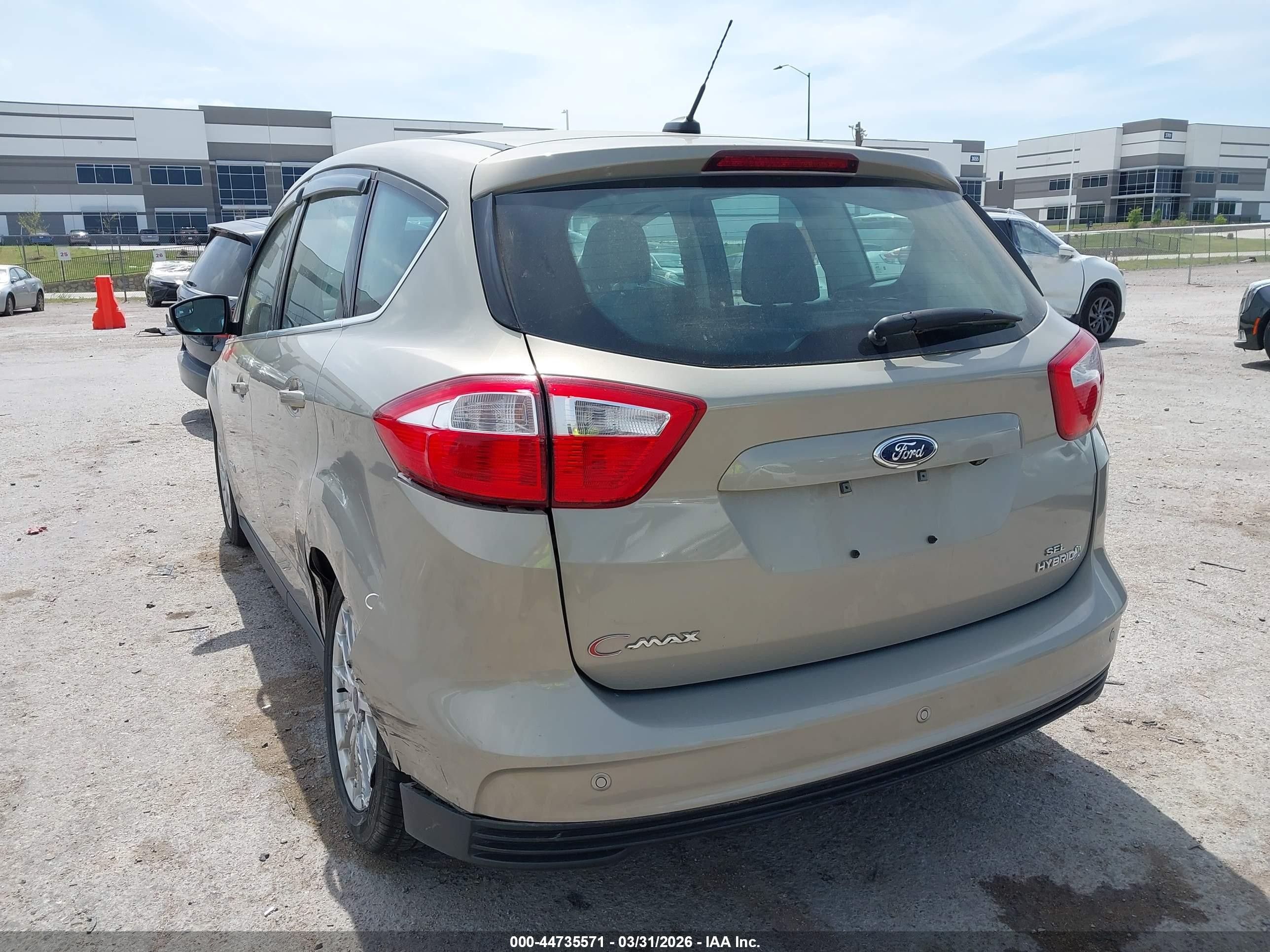 2015 Ford C-max Hybrid Sel Beige vin: 1FADP5BU2FL106019