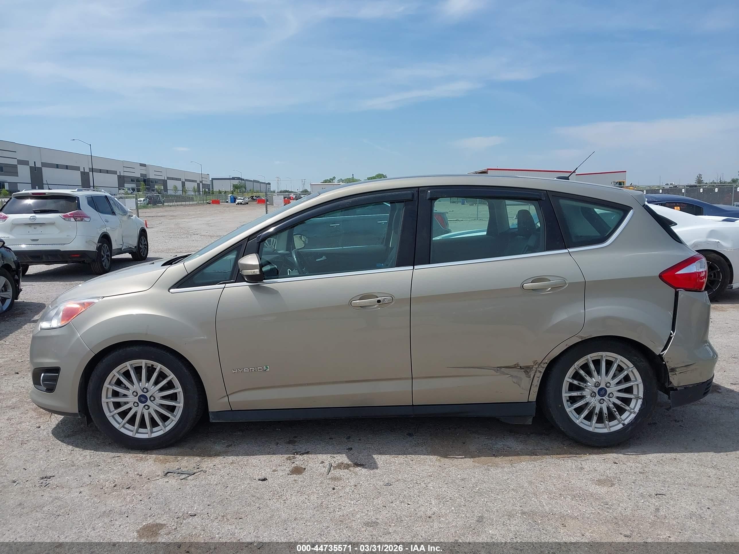 2015 Ford C-max Hybrid Sel Beige vin: 1FADP5BU2FL106019
