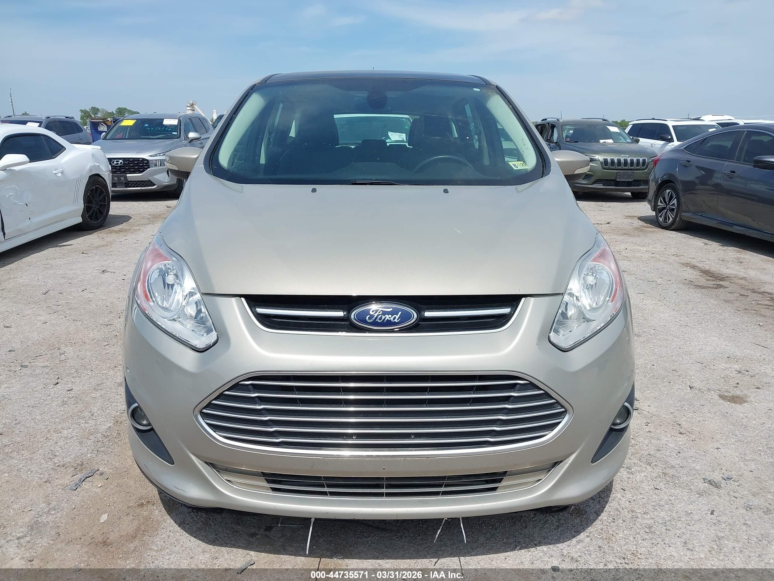 2015 Ford C-max Hybrid Sel Beige vin: 1FADP5BU2FL106019