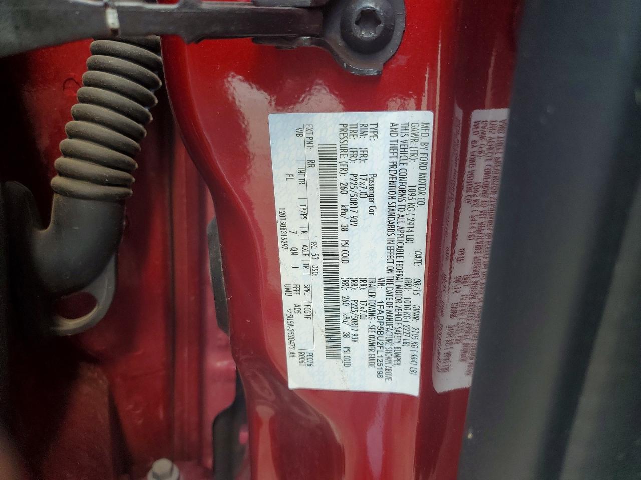 2015 Ford C-max Sel Red vin: 1FADP5BU2FL125198