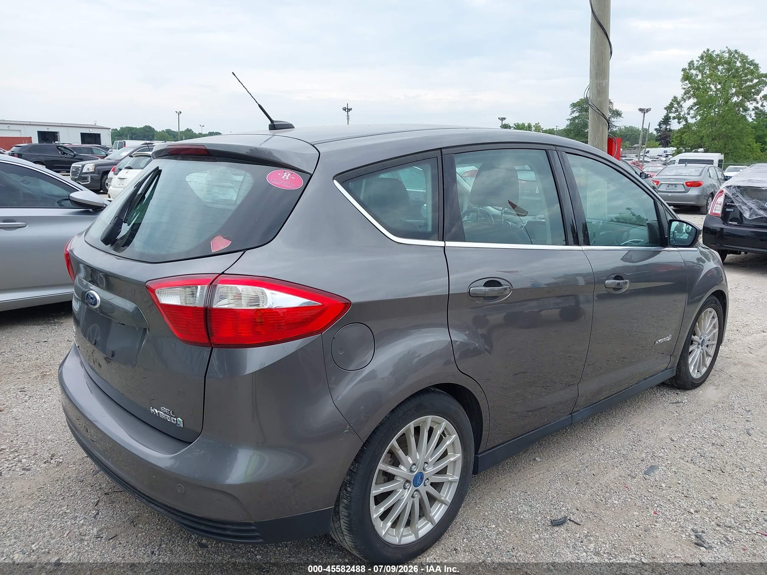 2013 Ford C-max Hybrid Sel Gray vin: 1FADP5BU3DL500125