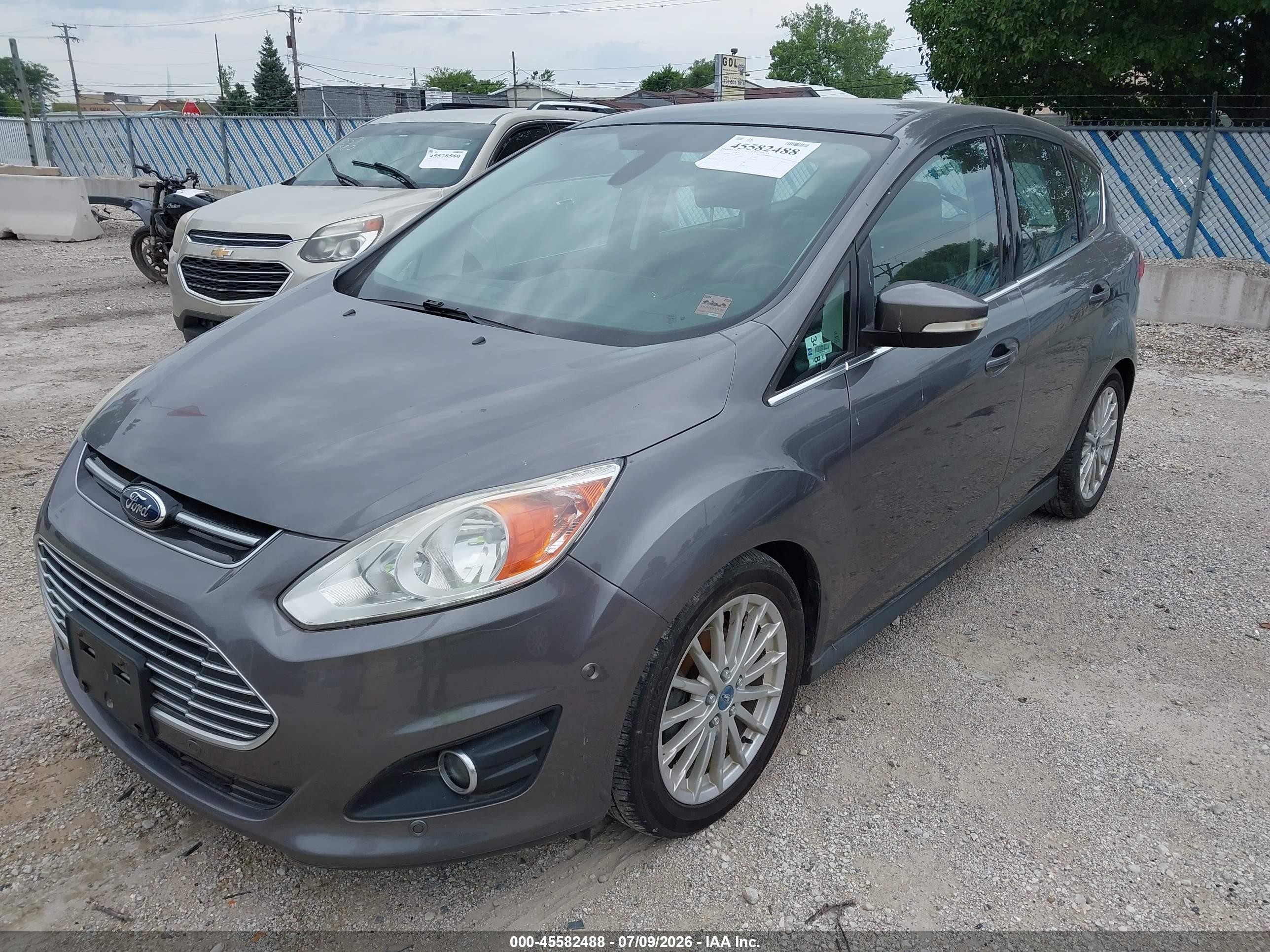 2013 Ford C-max Hybrid Sel Gray vin: 1FADP5BU3DL500125
