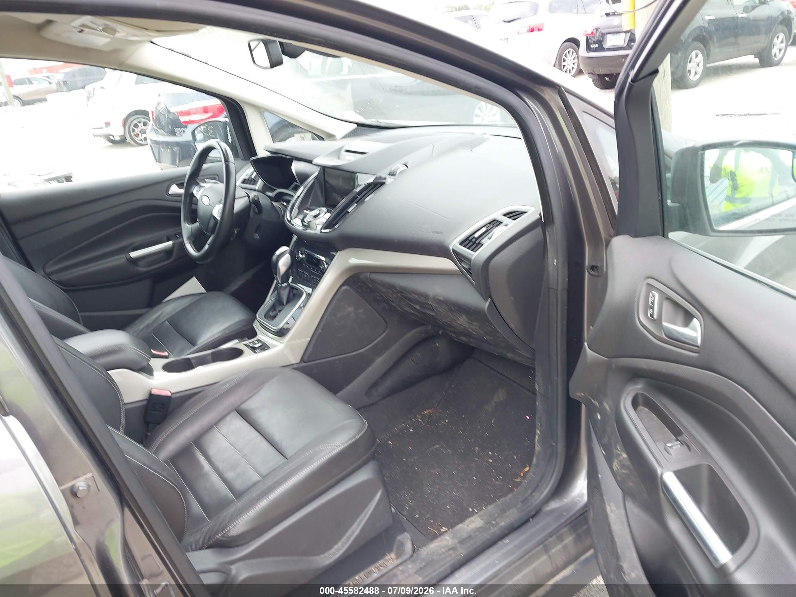 2013 Ford C-max Hybrid Sel Gray vin: 1FADP5BU3DL500125