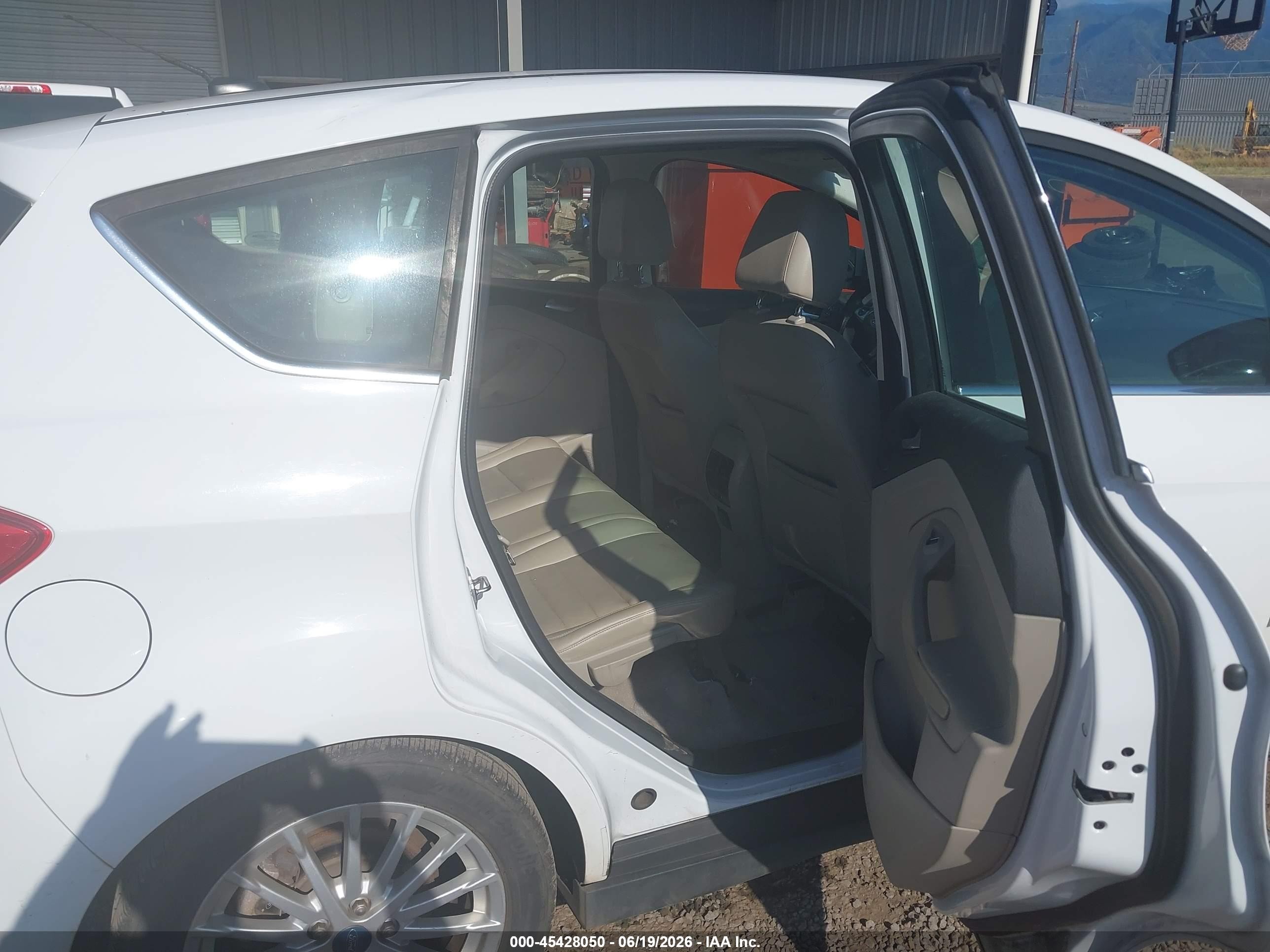 2013 Ford C-max Hybrid Sel White vin: 1FADP5BU3DL500447