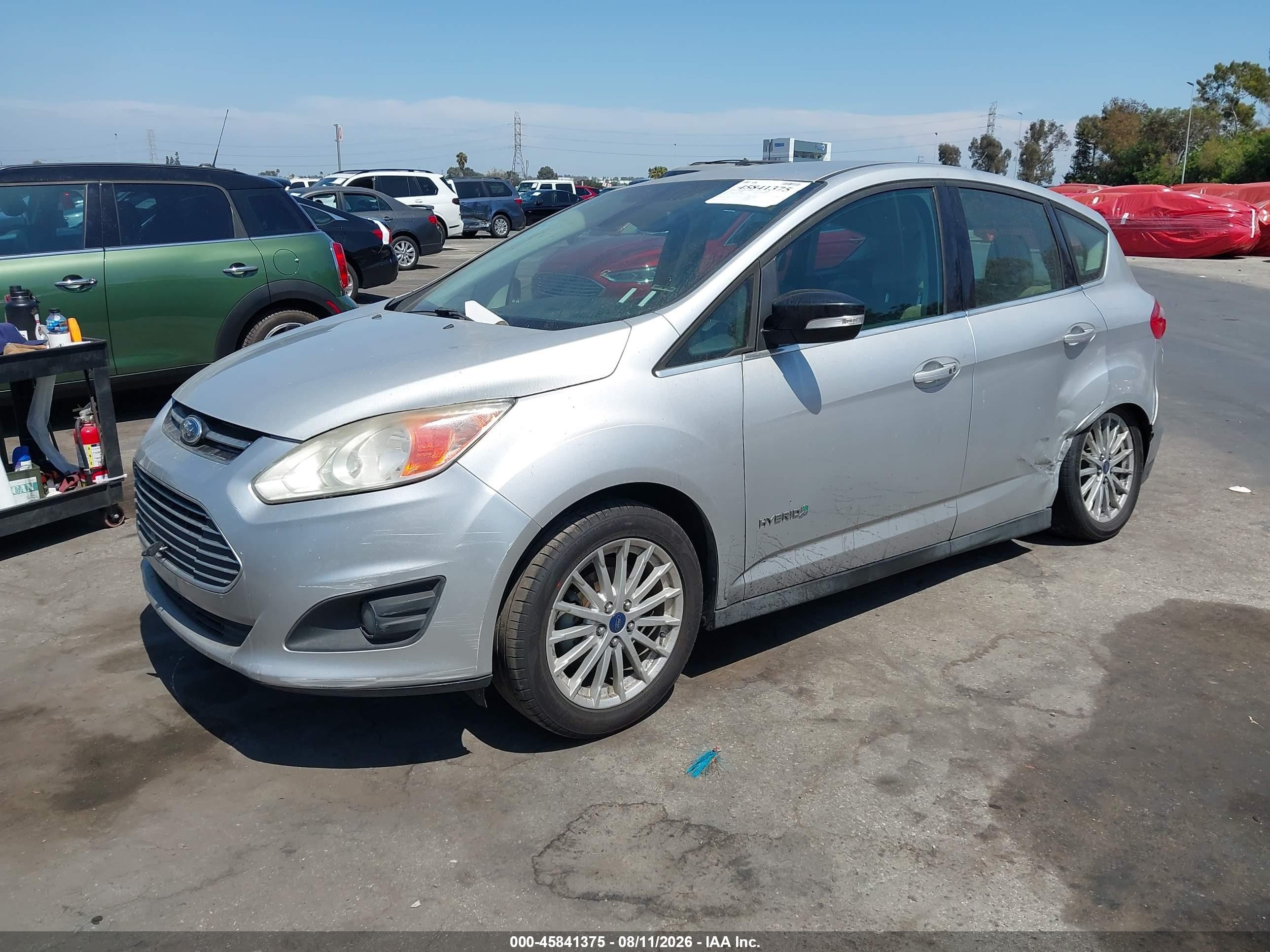 2013 Ford C-max Hybrid Sel Silver vin: 1FADP5BU3DL506488