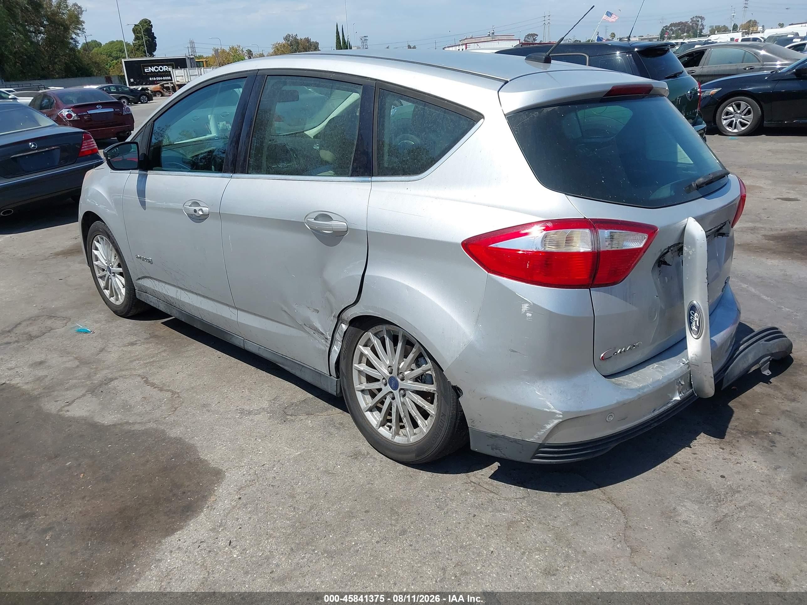 2013 Ford C-max Hybrid Sel Silver vin: 1FADP5BU3DL506488
