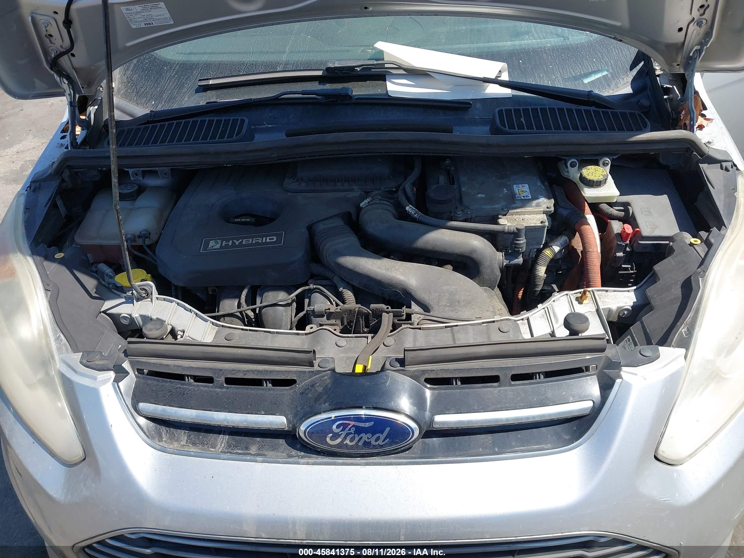2013 Ford C-max Hybrid Sel Silver vin: 1FADP5BU3DL506488