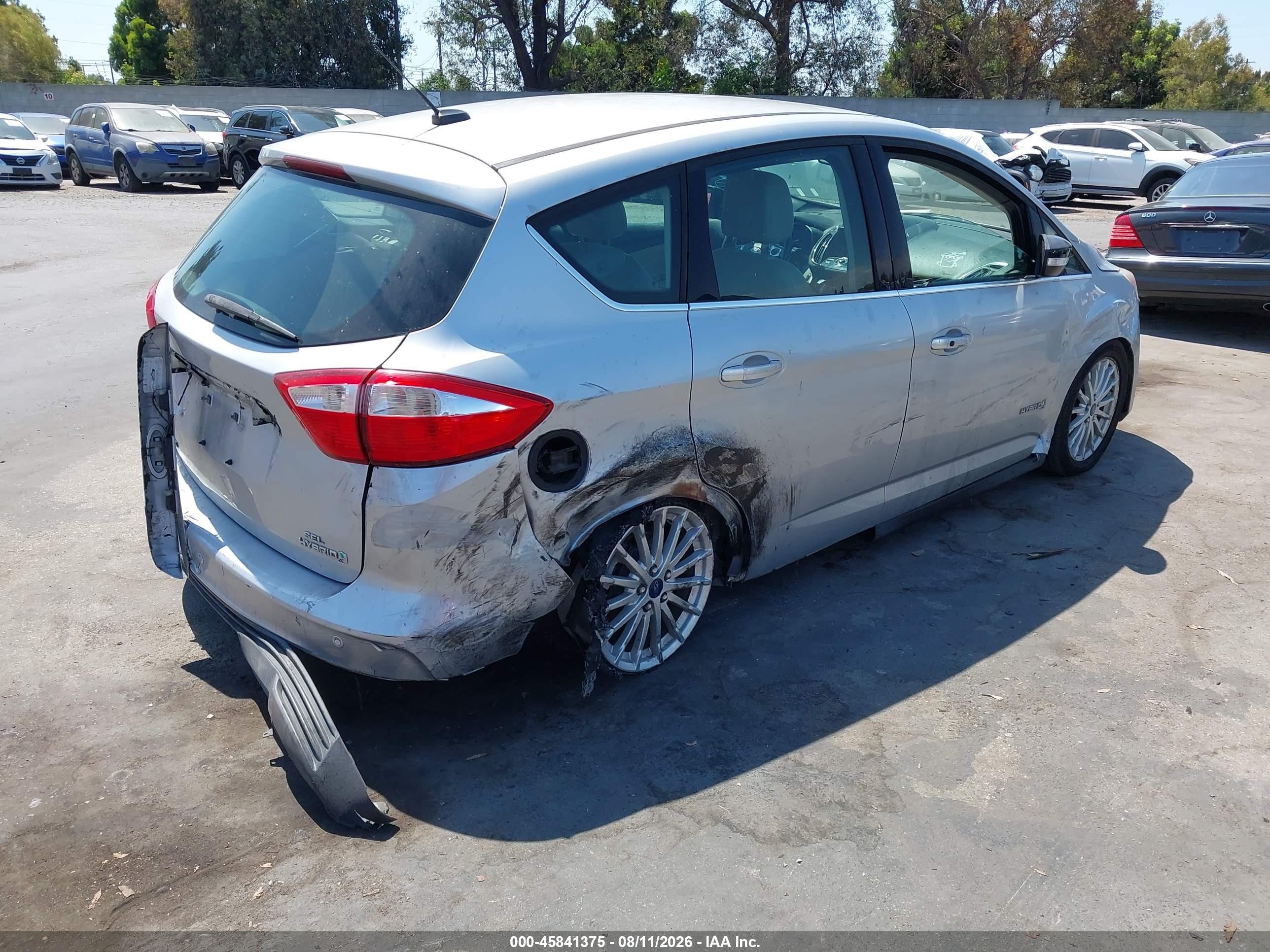 2013 Ford C-max Hybrid Sel Silver vin: 1FADP5BU3DL506488