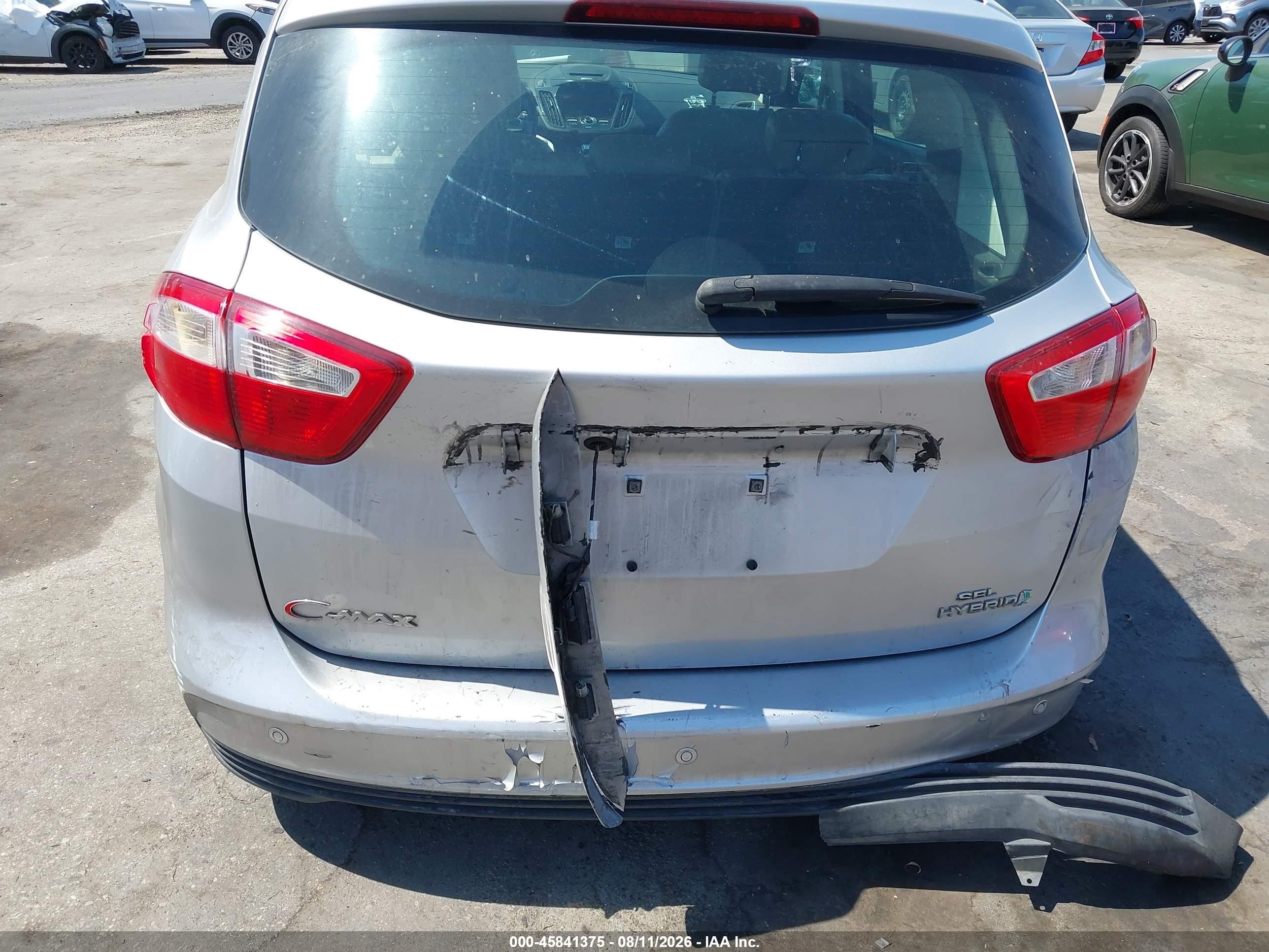 2013 Ford C-max Hybrid Sel Silver vin: 1FADP5BU3DL506488