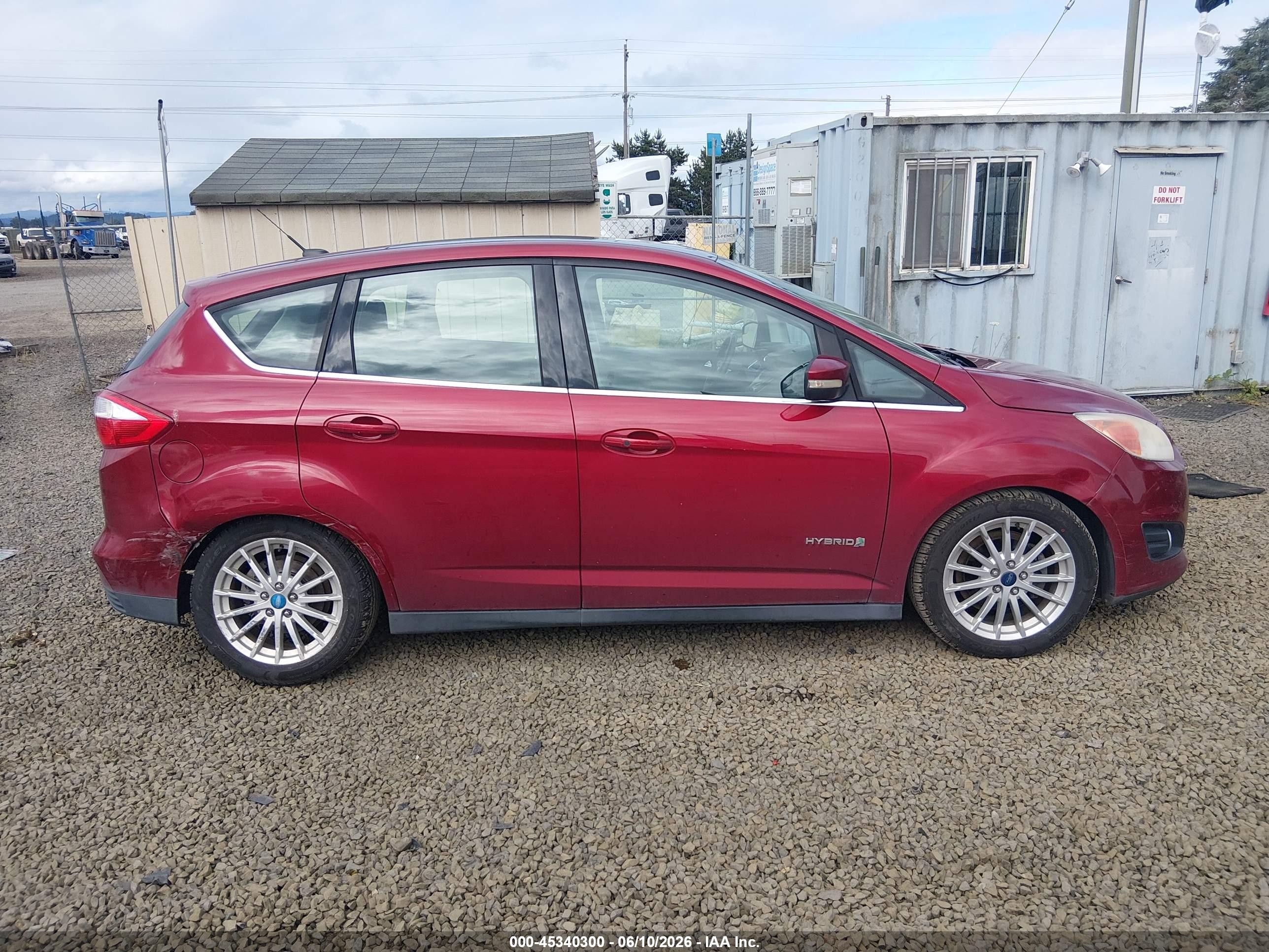 2013 Ford C-max Hybrid Sel Red vin: 1FADP5BU3DL509570