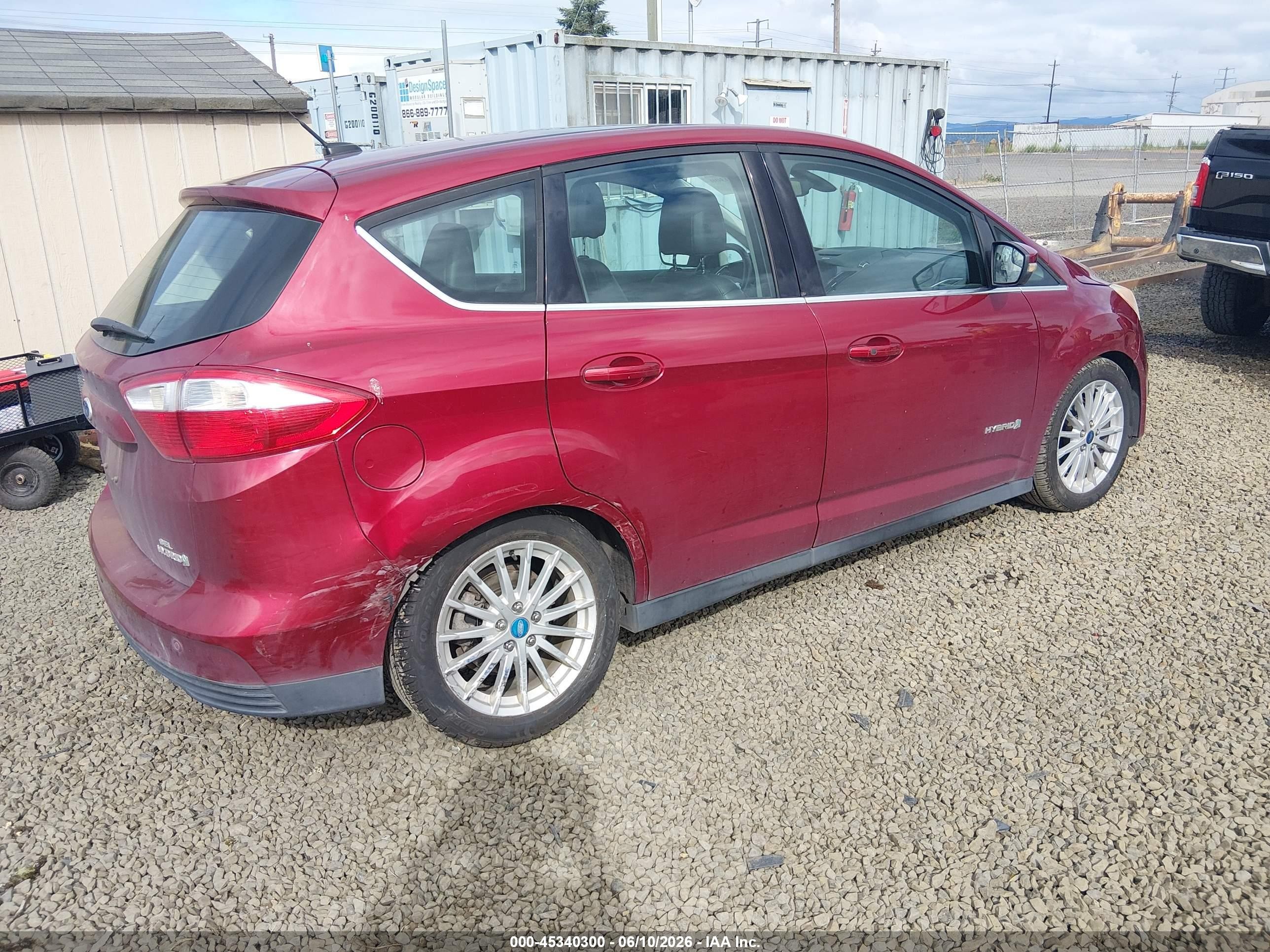 2013 Ford C-max Hybrid Sel Red vin: 1FADP5BU3DL509570