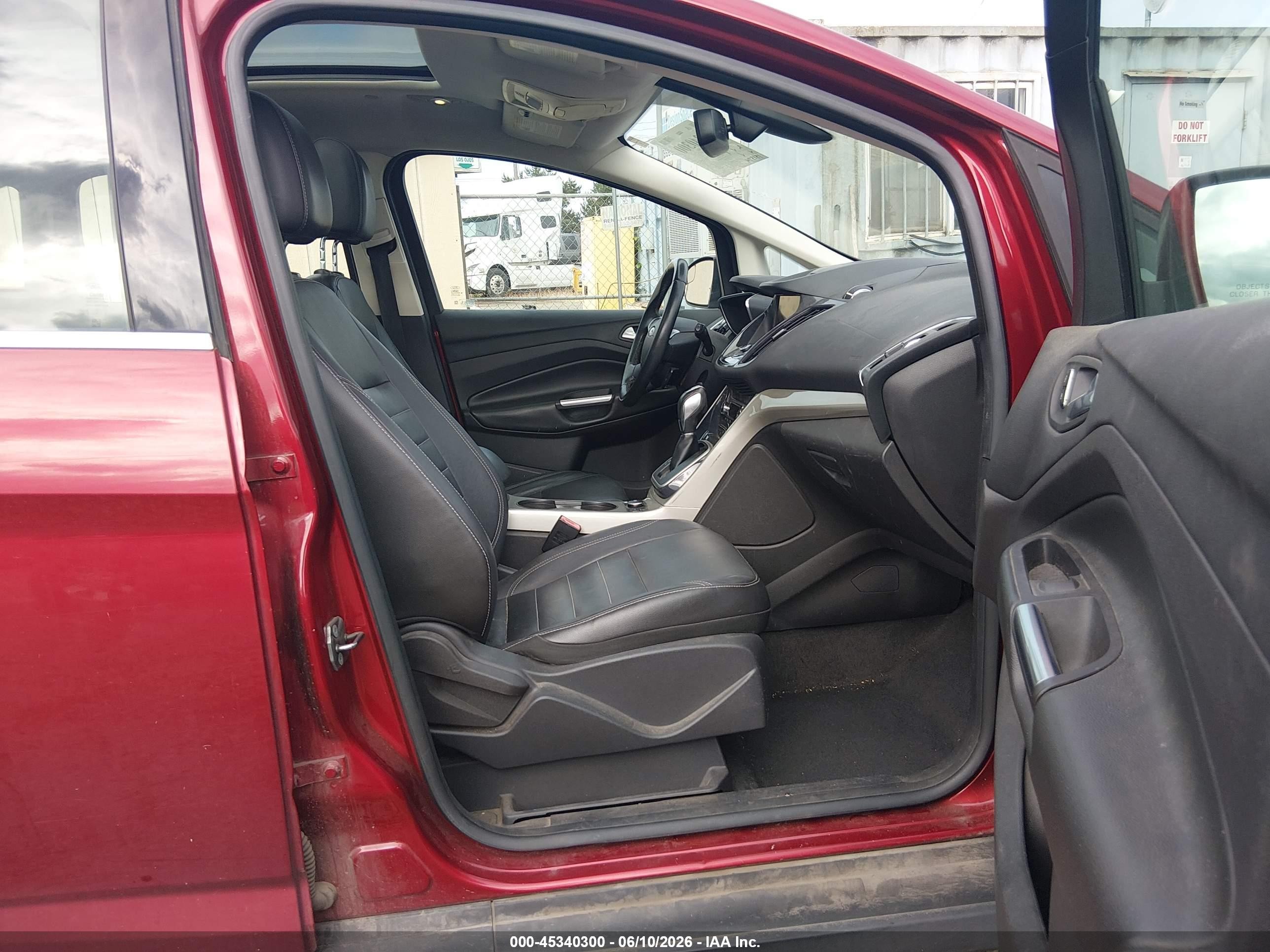2013 Ford C-max Hybrid Sel Red vin: 1FADP5BU3DL509570