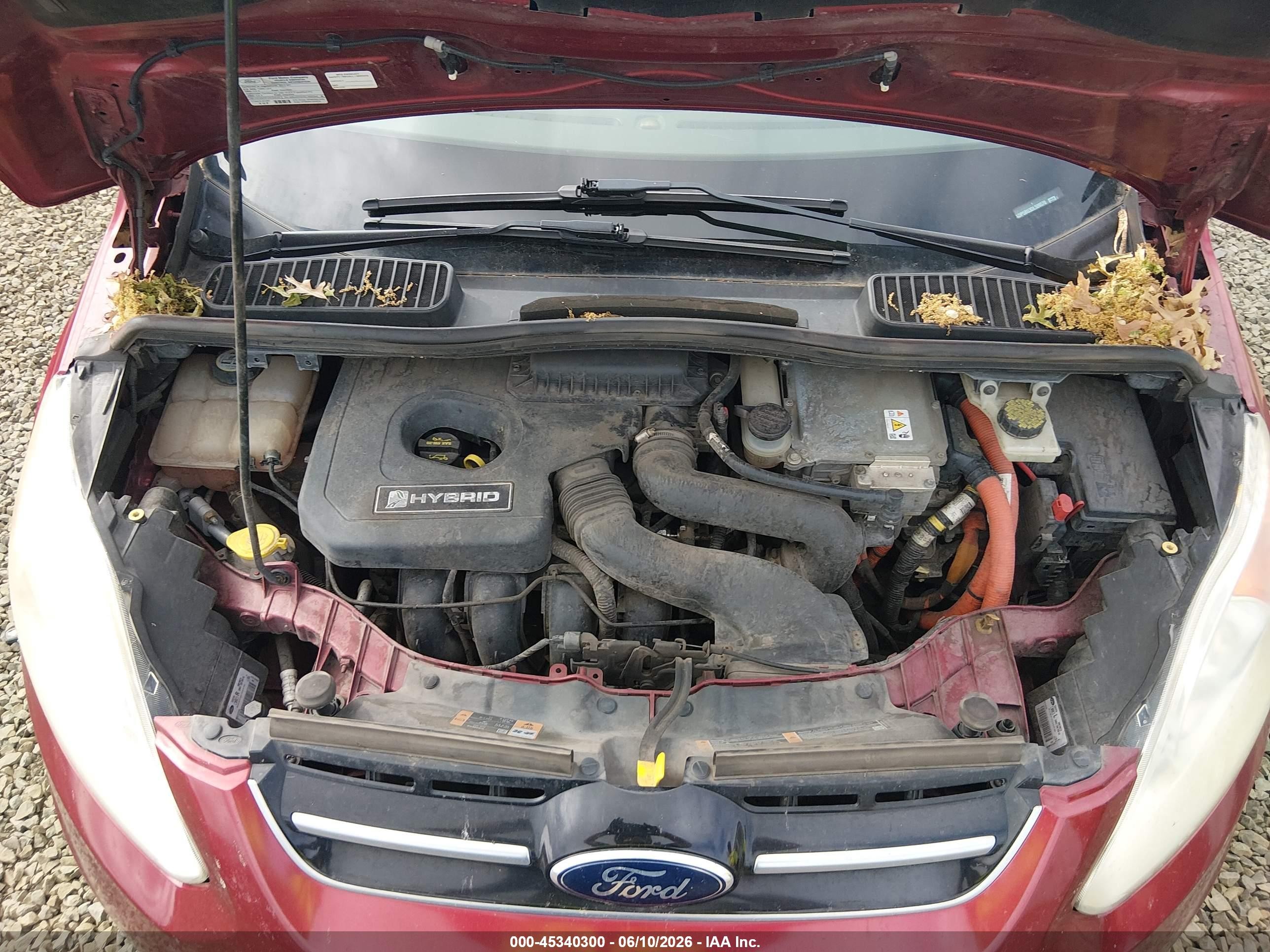 2013 Ford C-max Hybrid Sel Red vin: 1FADP5BU3DL509570