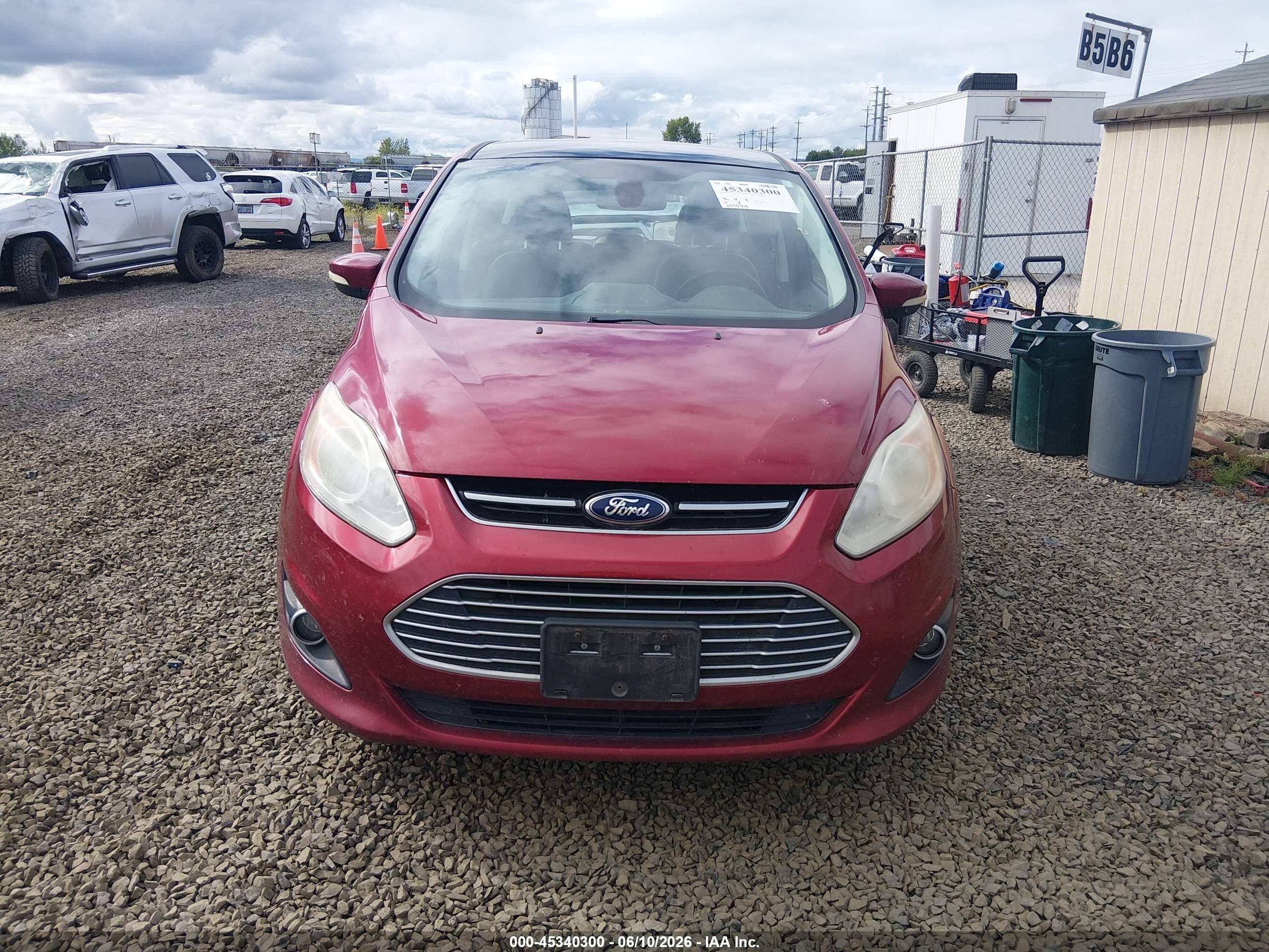 2013 Ford C-max Hybrid Sel Red vin: 1FADP5BU3DL509570