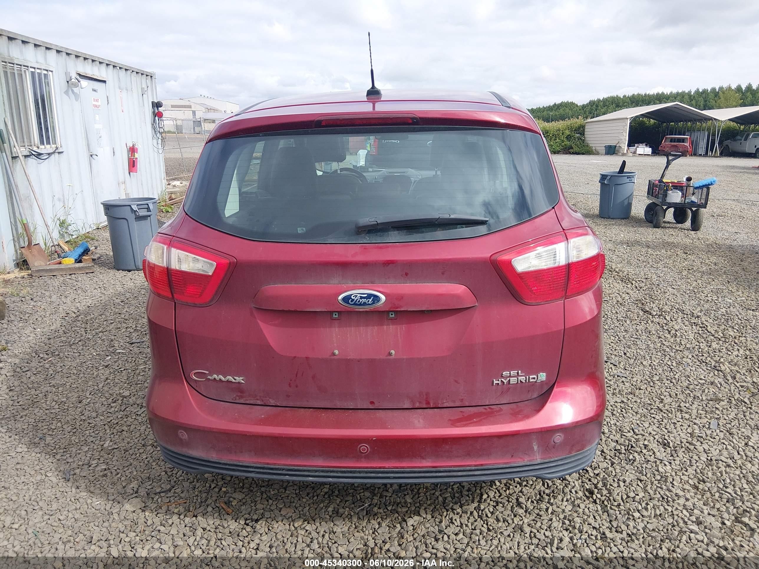 2013 Ford C-max Hybrid Sel Red vin: 1FADP5BU3DL509570