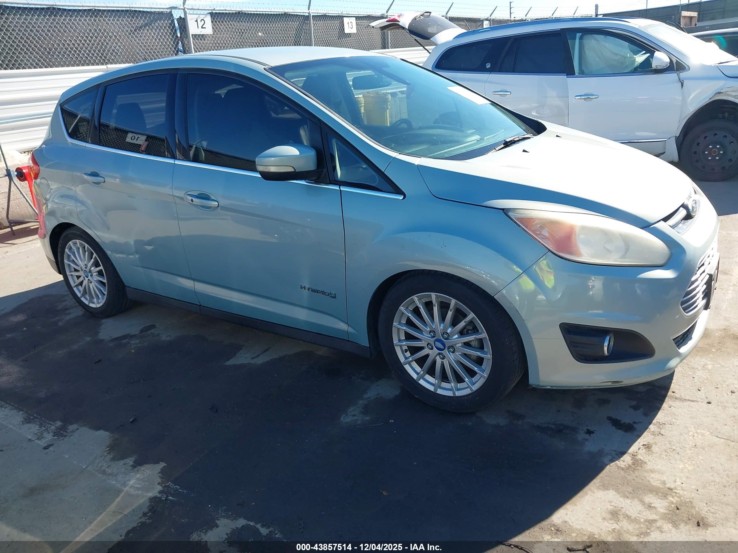 2013 Ford C-max Hybrid Sel Light Blue vin: 1FADP5BU3DL519869
