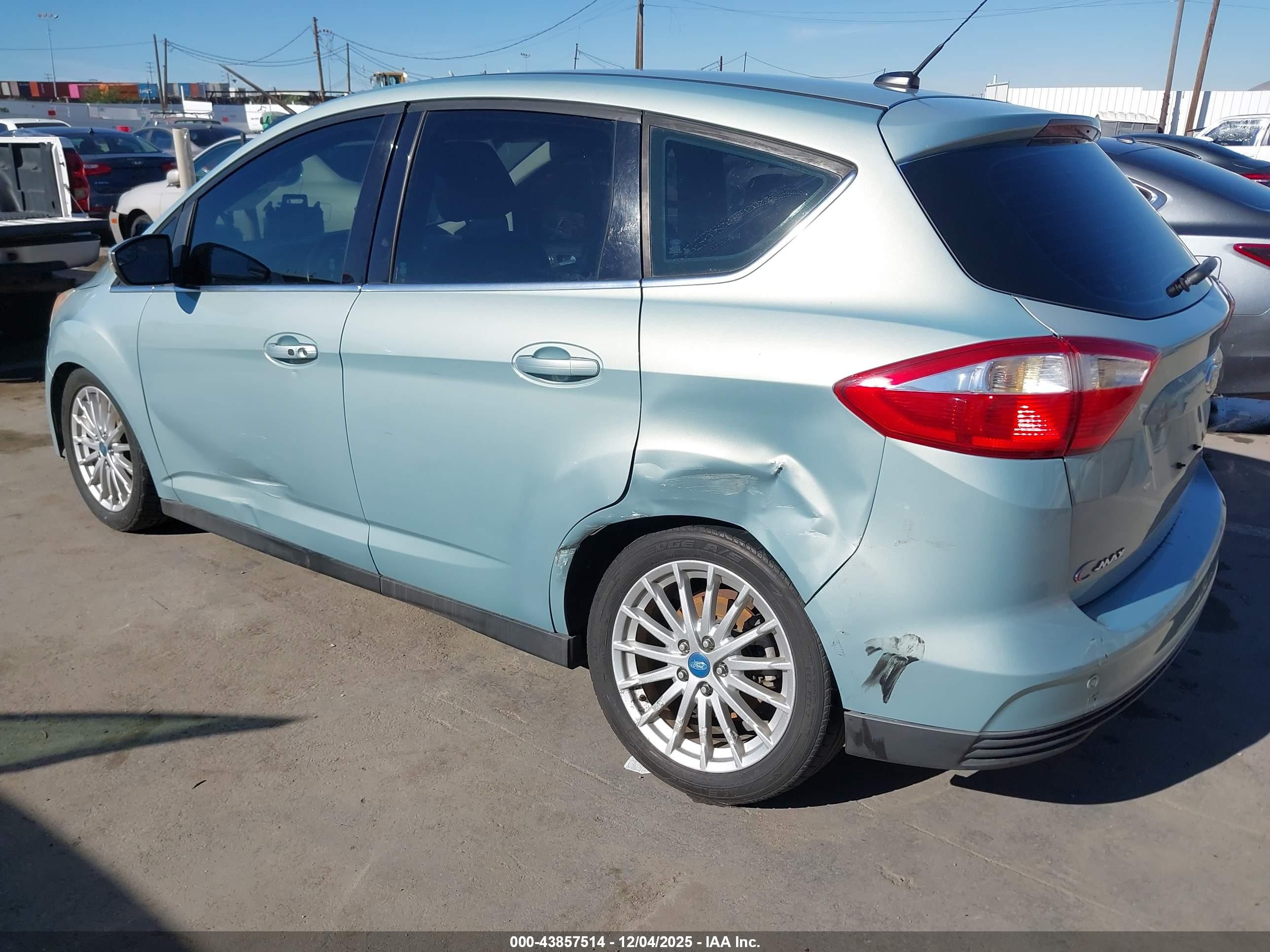 2013 Ford C-max Hybrid Sel Light Blue vin: 1FADP5BU3DL519869