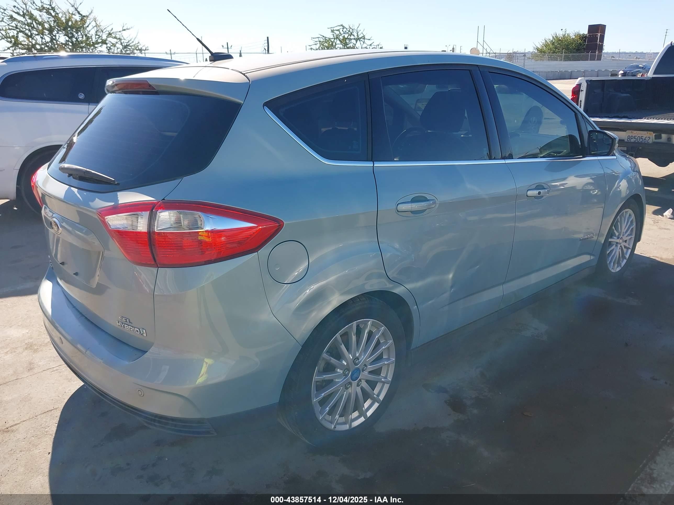 2013 Ford C-max Hybrid Sel Light Blue vin: 1FADP5BU3DL519869
