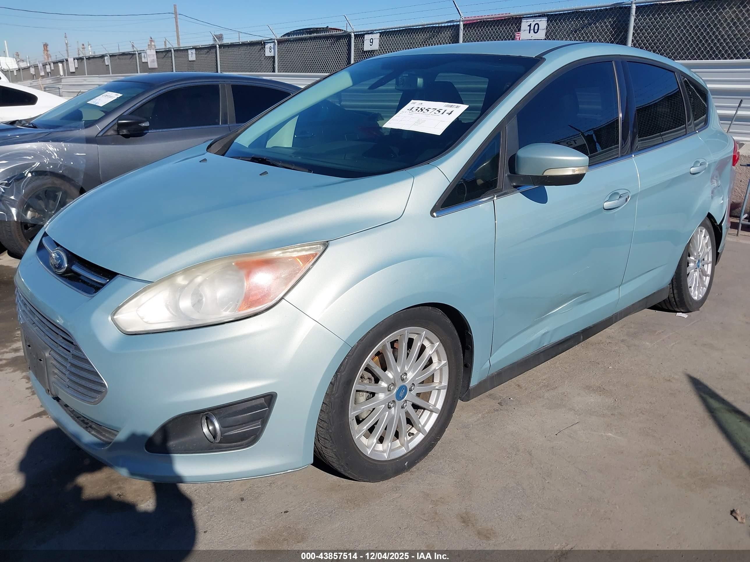 2013 Ford C-max Hybrid Sel Light Blue vin: 1FADP5BU3DL519869