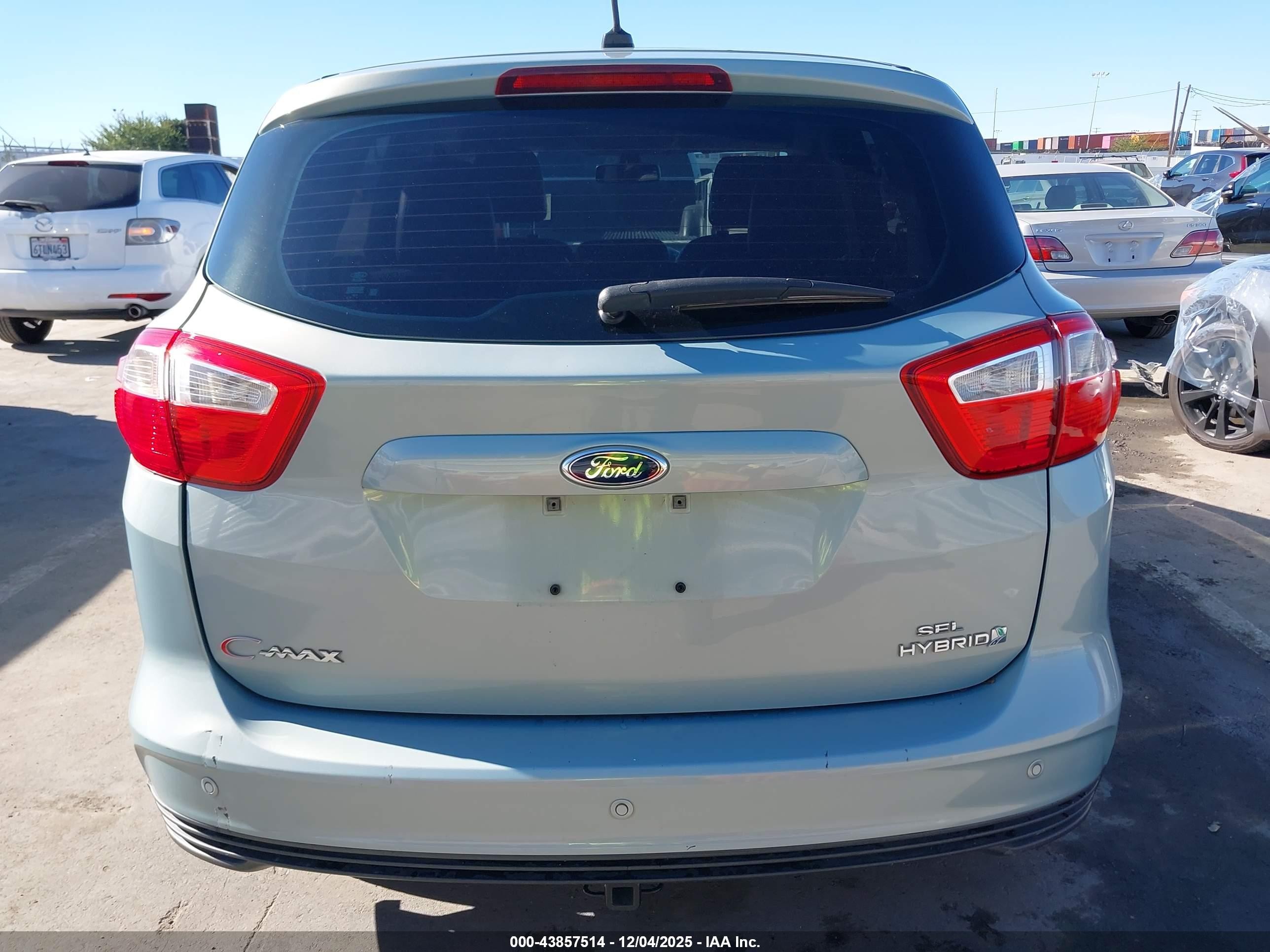 2013 Ford C-max Hybrid Sel Light Blue vin: 1FADP5BU3DL519869