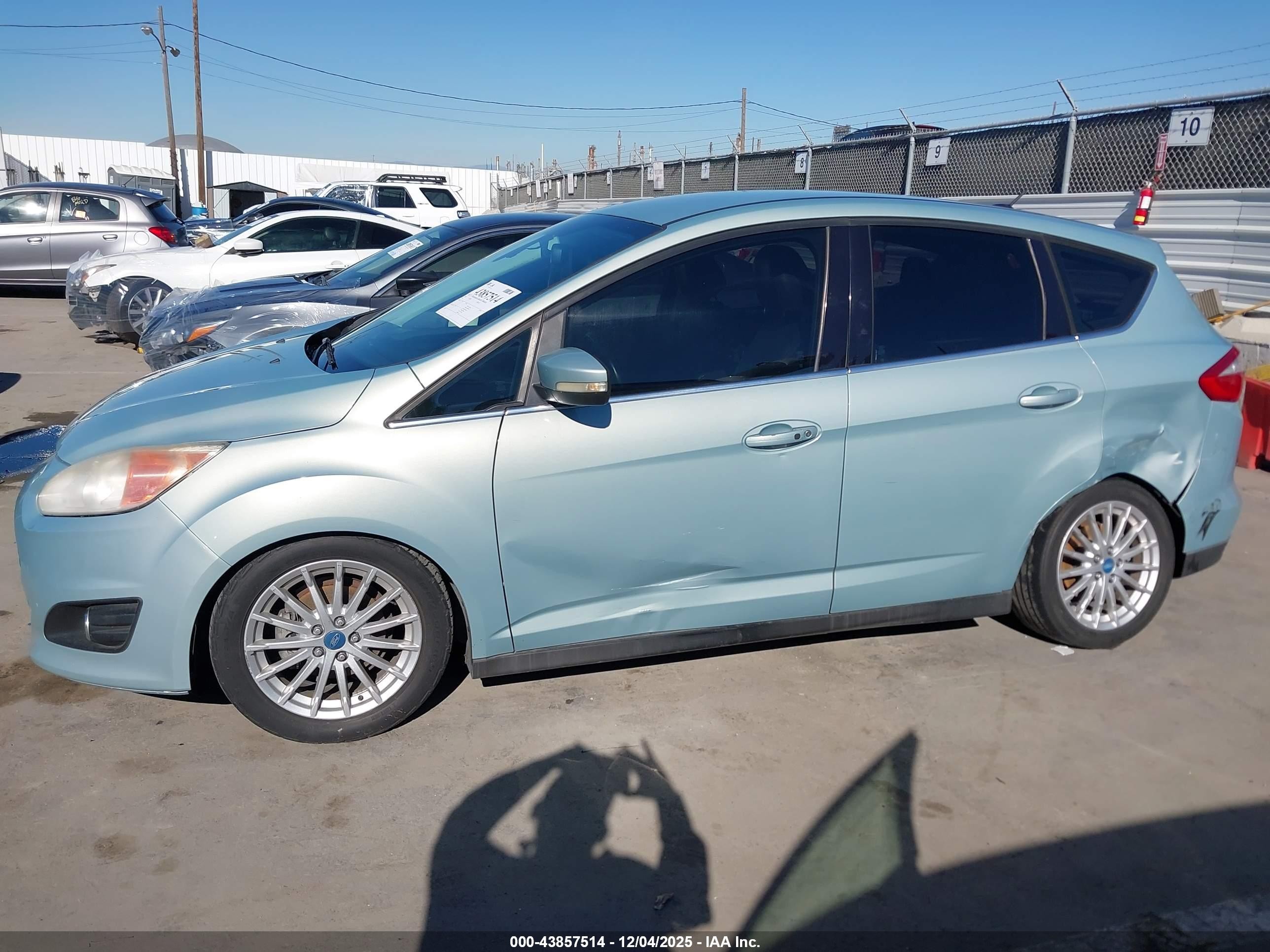 2013 Ford C-max Hybrid Sel Light Blue vin: 1FADP5BU3DL519869